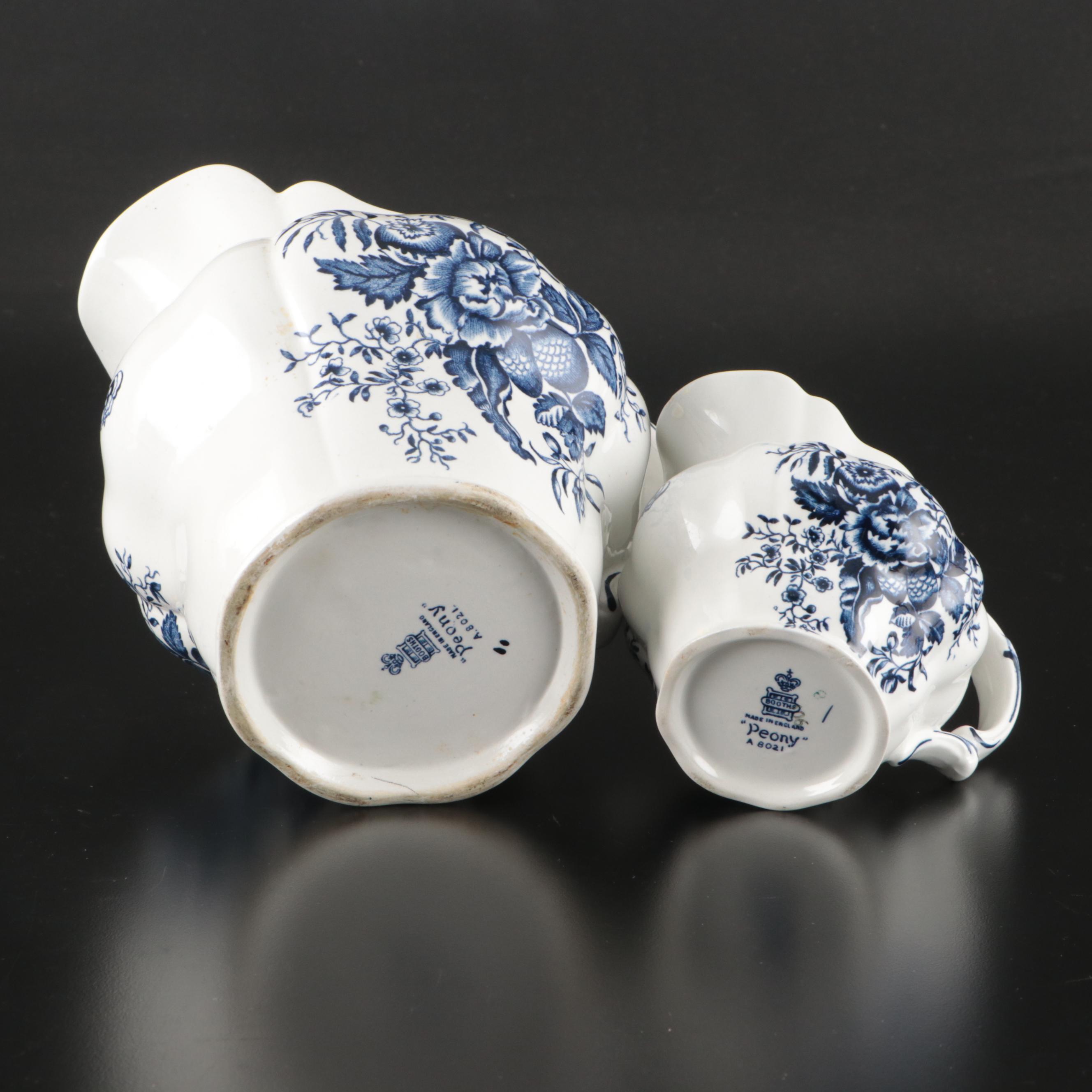 Booths "Peony Blue" Porcelain Tableware