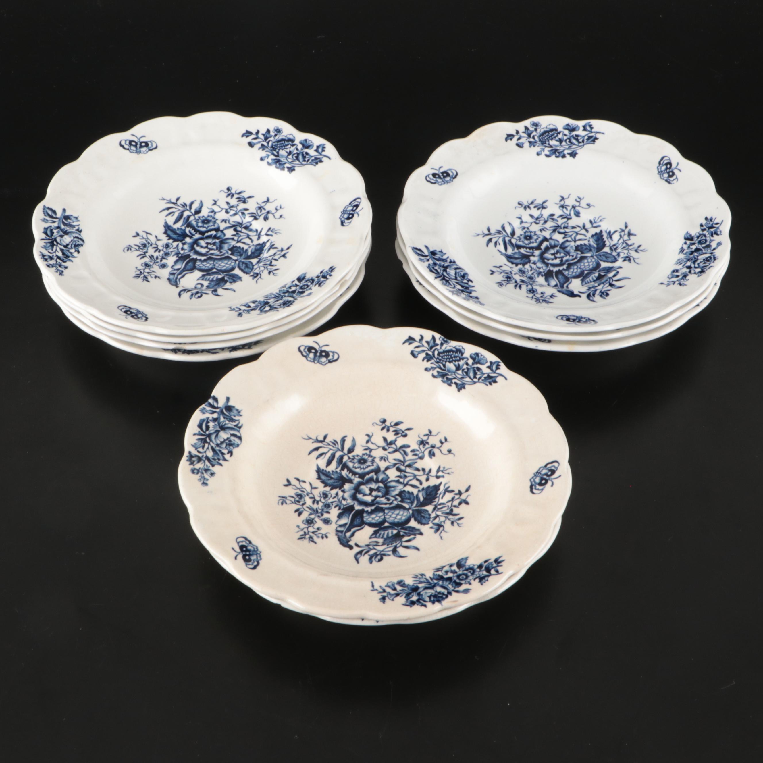 Booths "Peony Blue" Porcelain Tableware