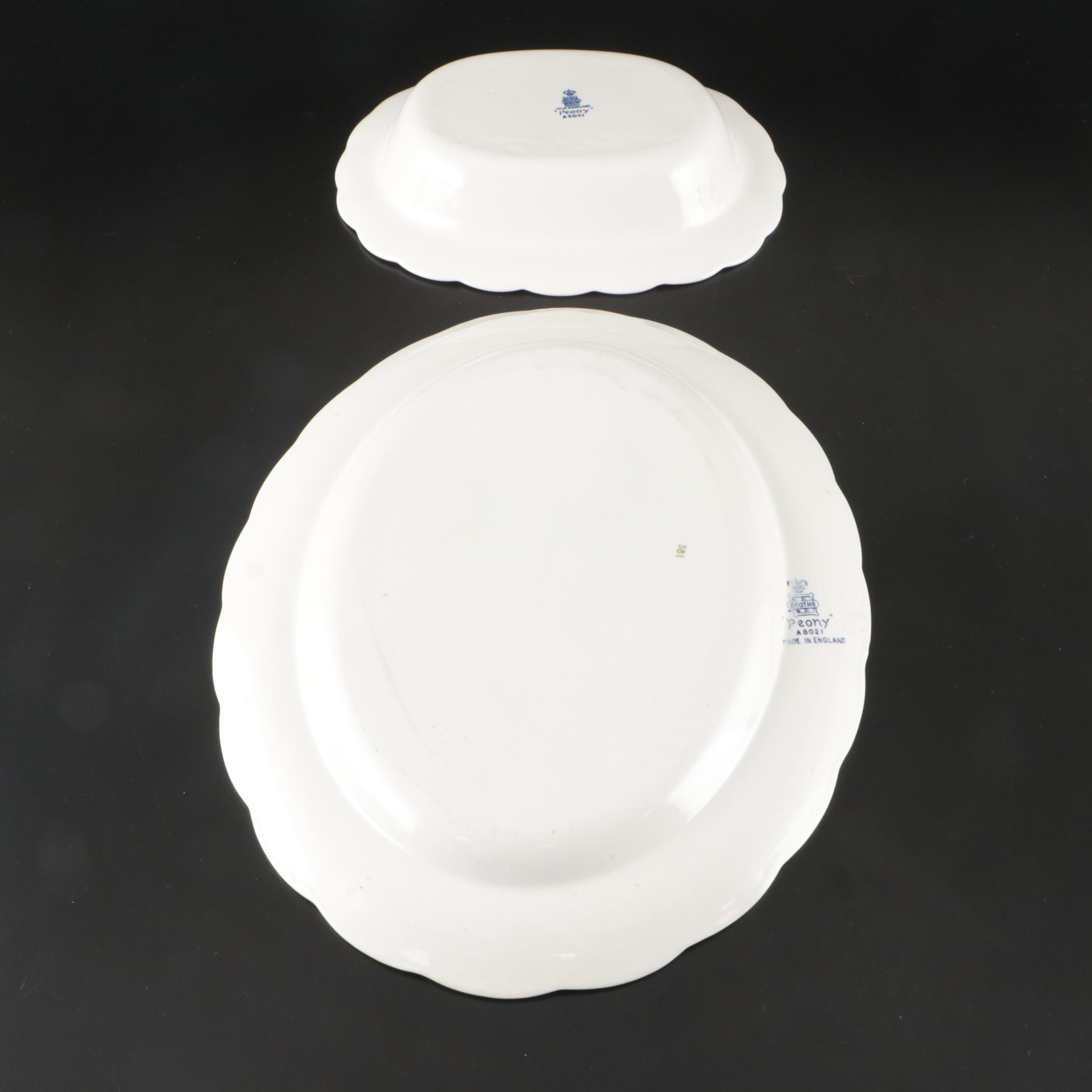 Booths "Peony Blue" Porcelain Tableware