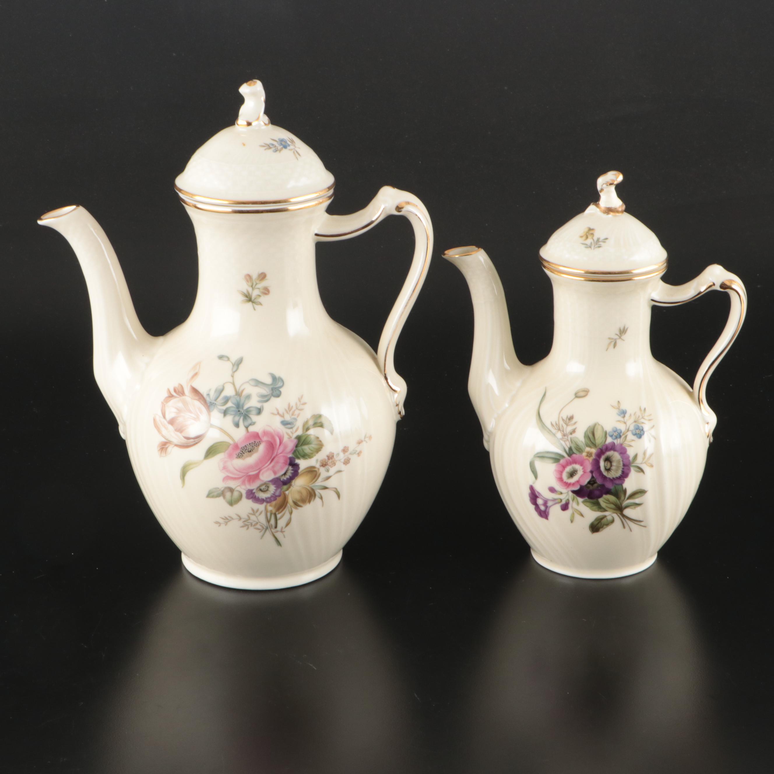 Royal Copenhagen Frijsenborg Porcelain Coffee Pots