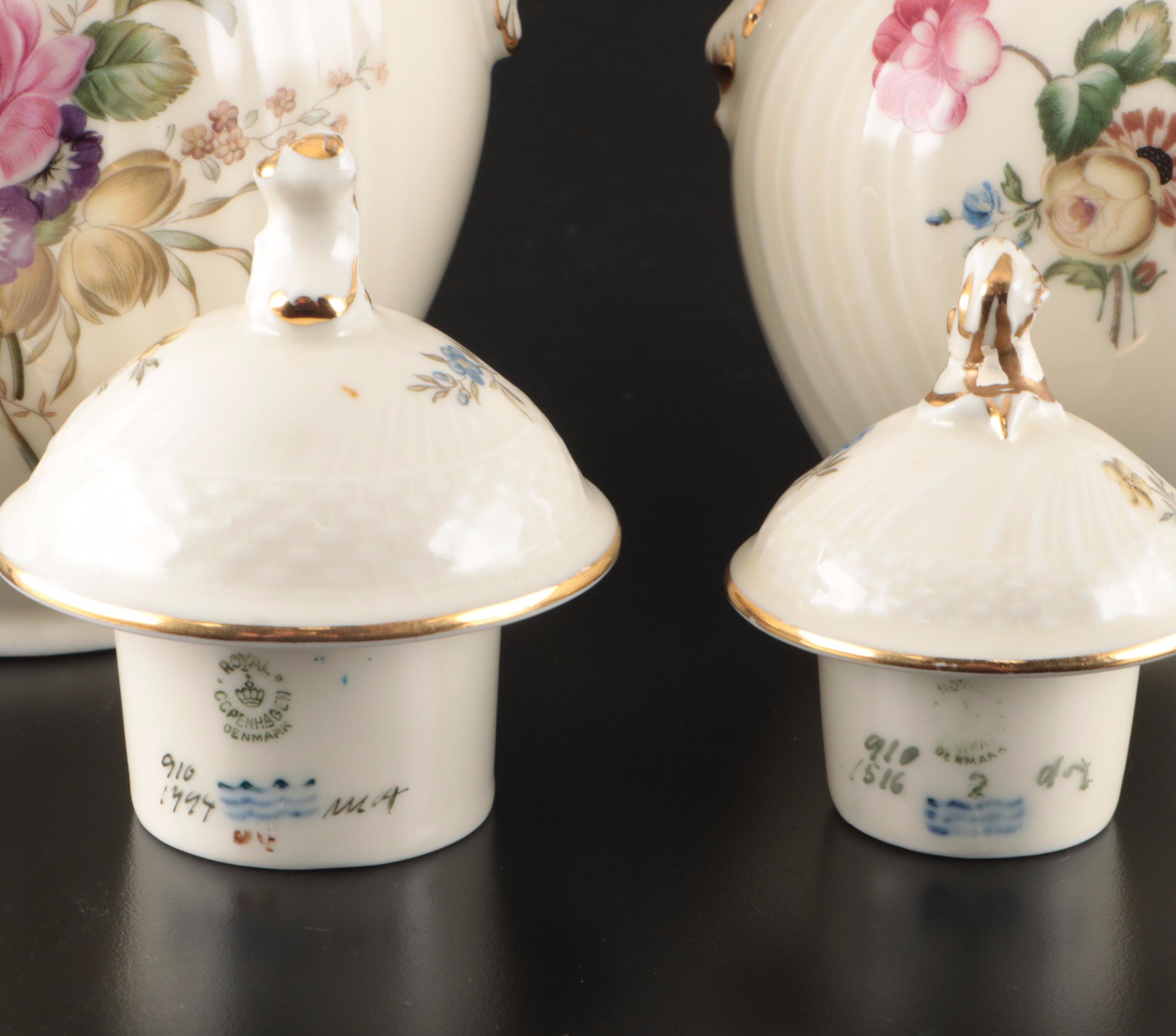 Royal Copenhagen Frijsenborg Porcelain Coffee Pots