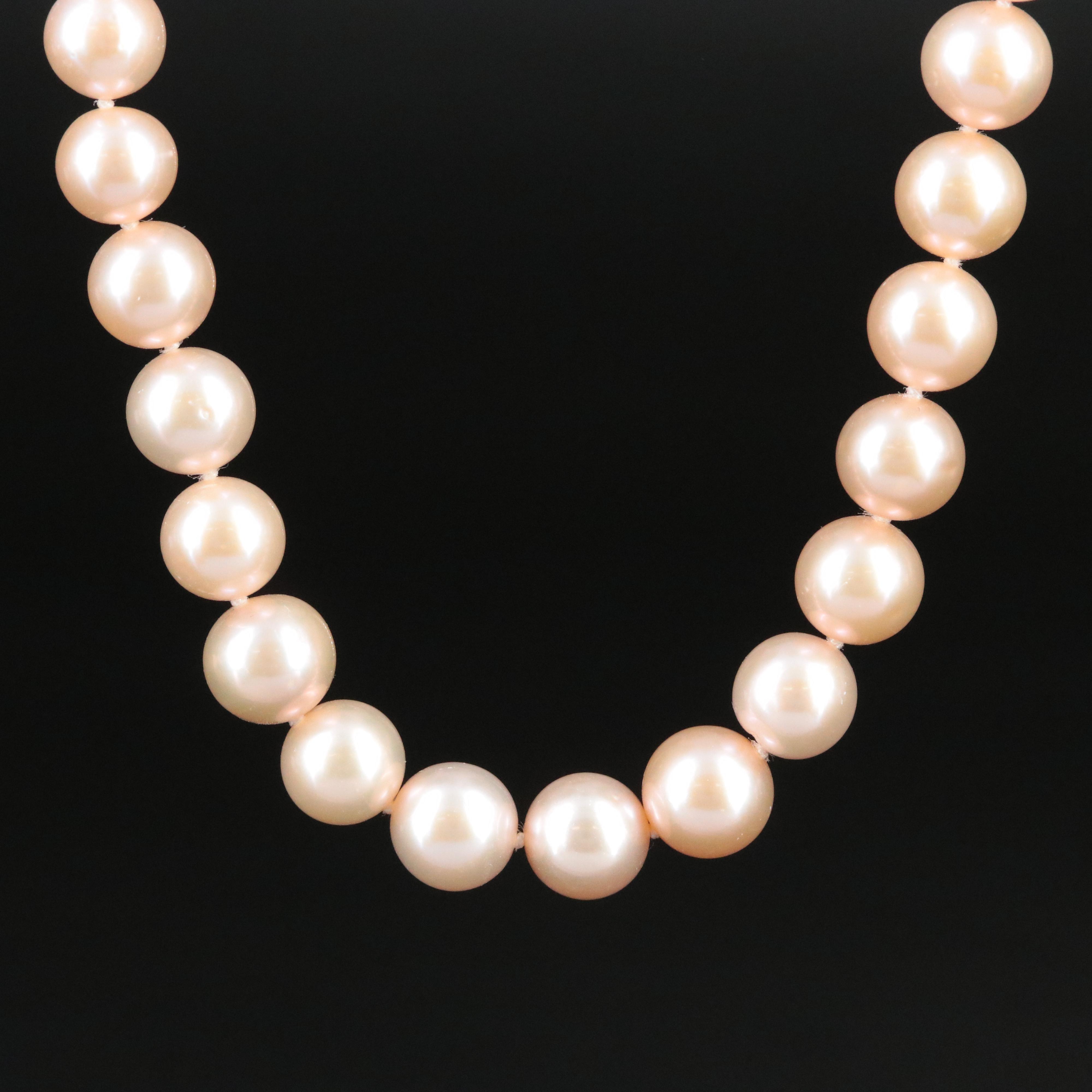 Pink Pearl Necklace with Gold-Filled Clasp