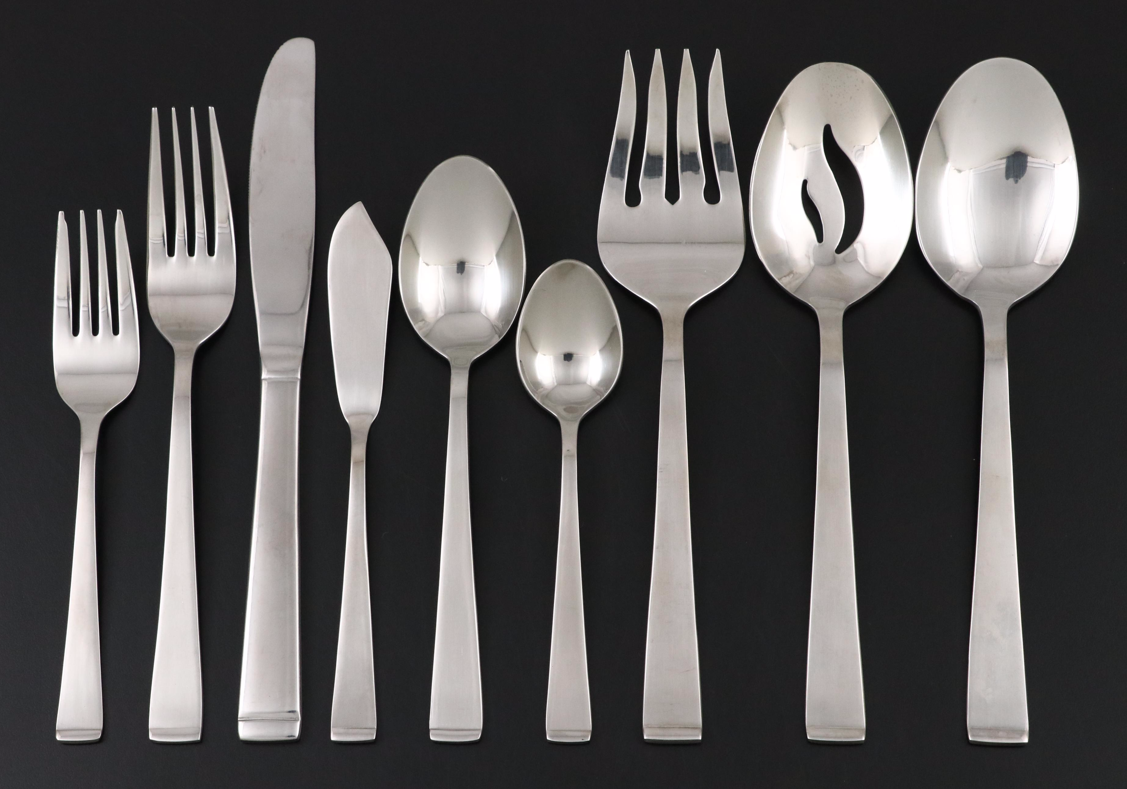 International Silver "New Charm" Stainless Serving Fork and More Flatware