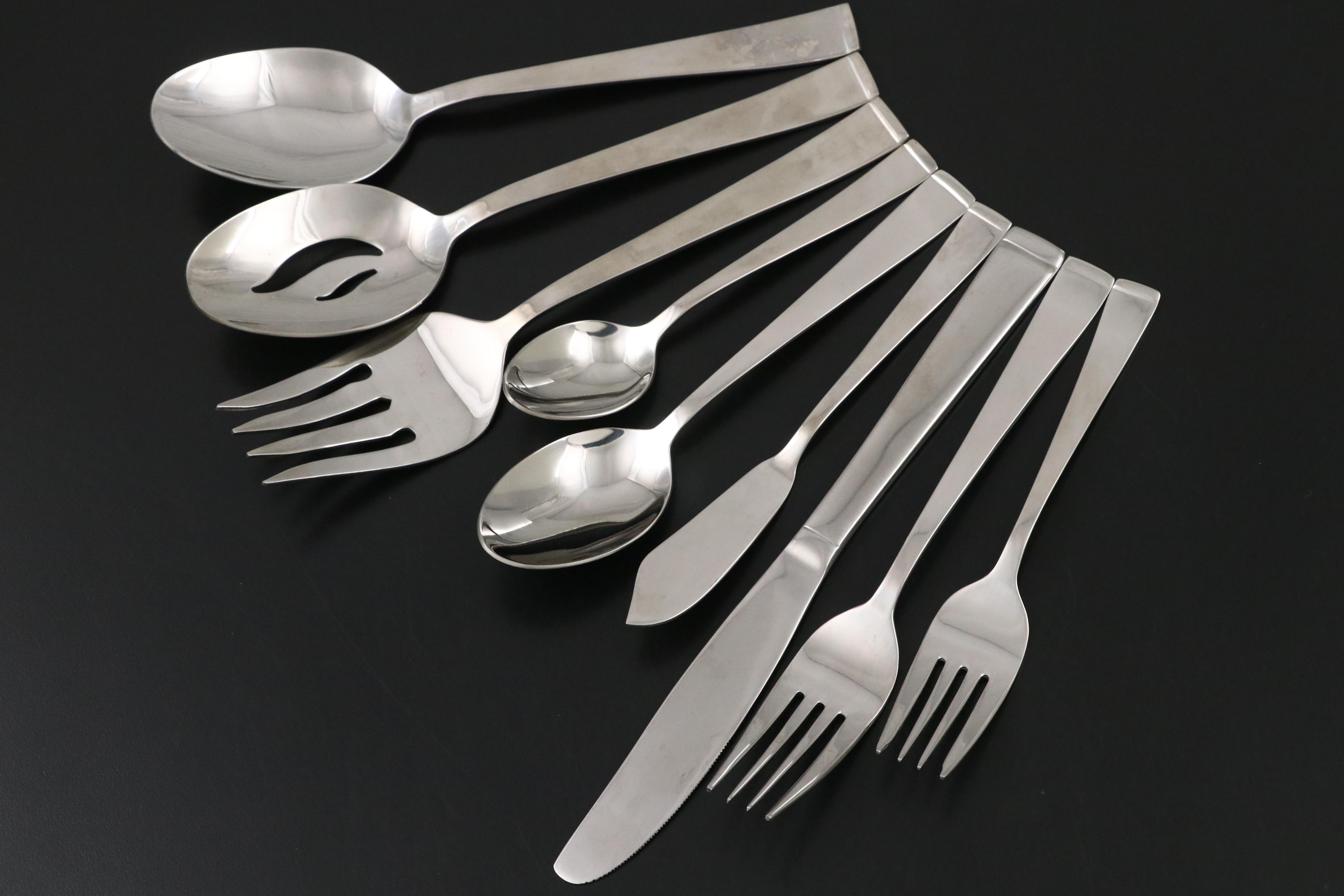 International Silver "New Charm" Stainless Serving Fork and More Flatware