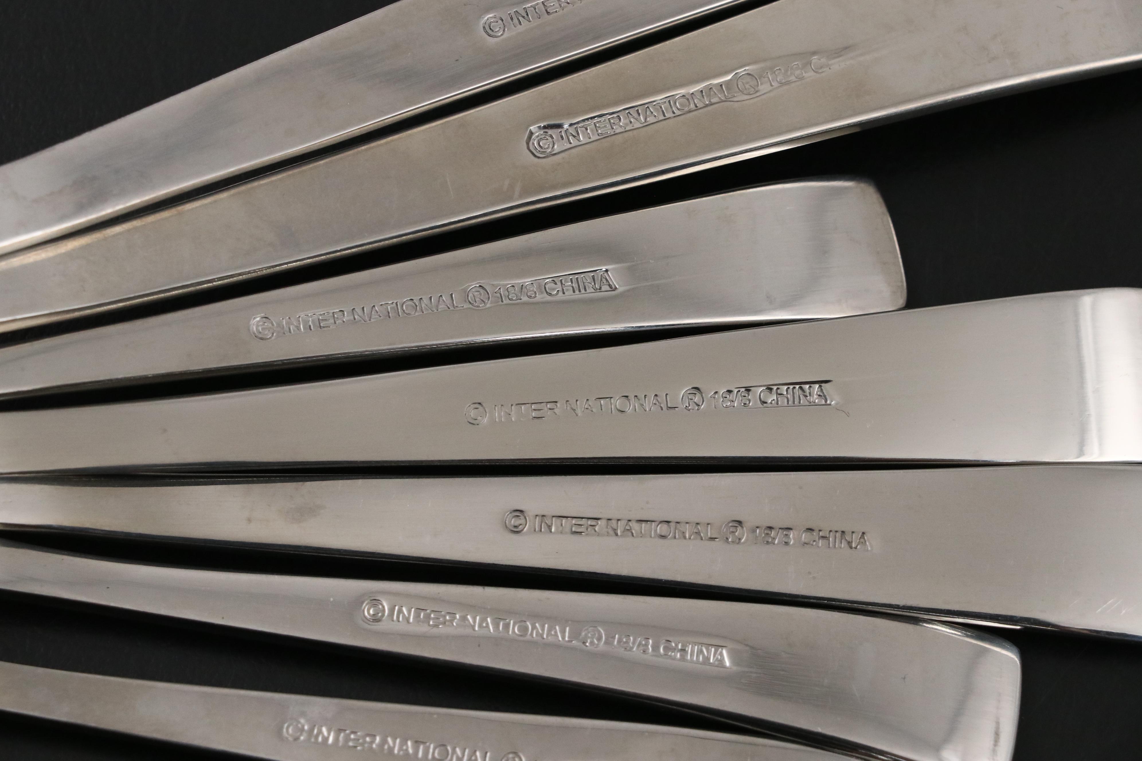 International Silver "New Charm" Stainless Serving Fork and More Flatware