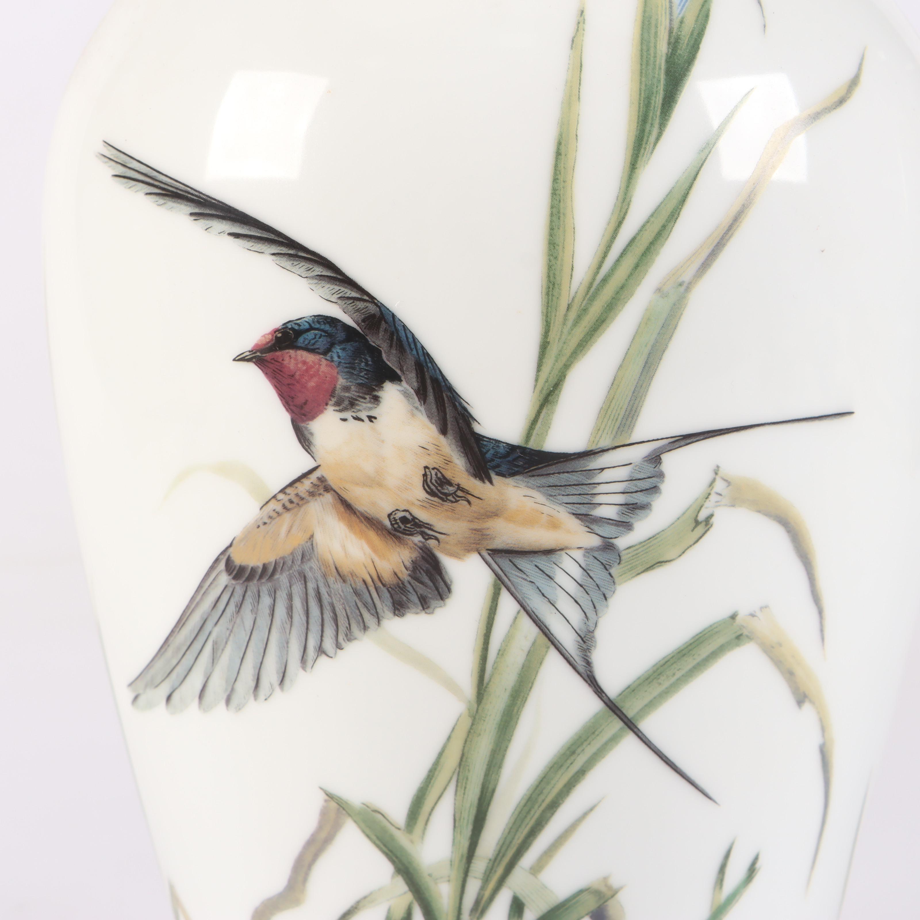 The Meadowland Bird Vase by Franklin Porcelain, 1980