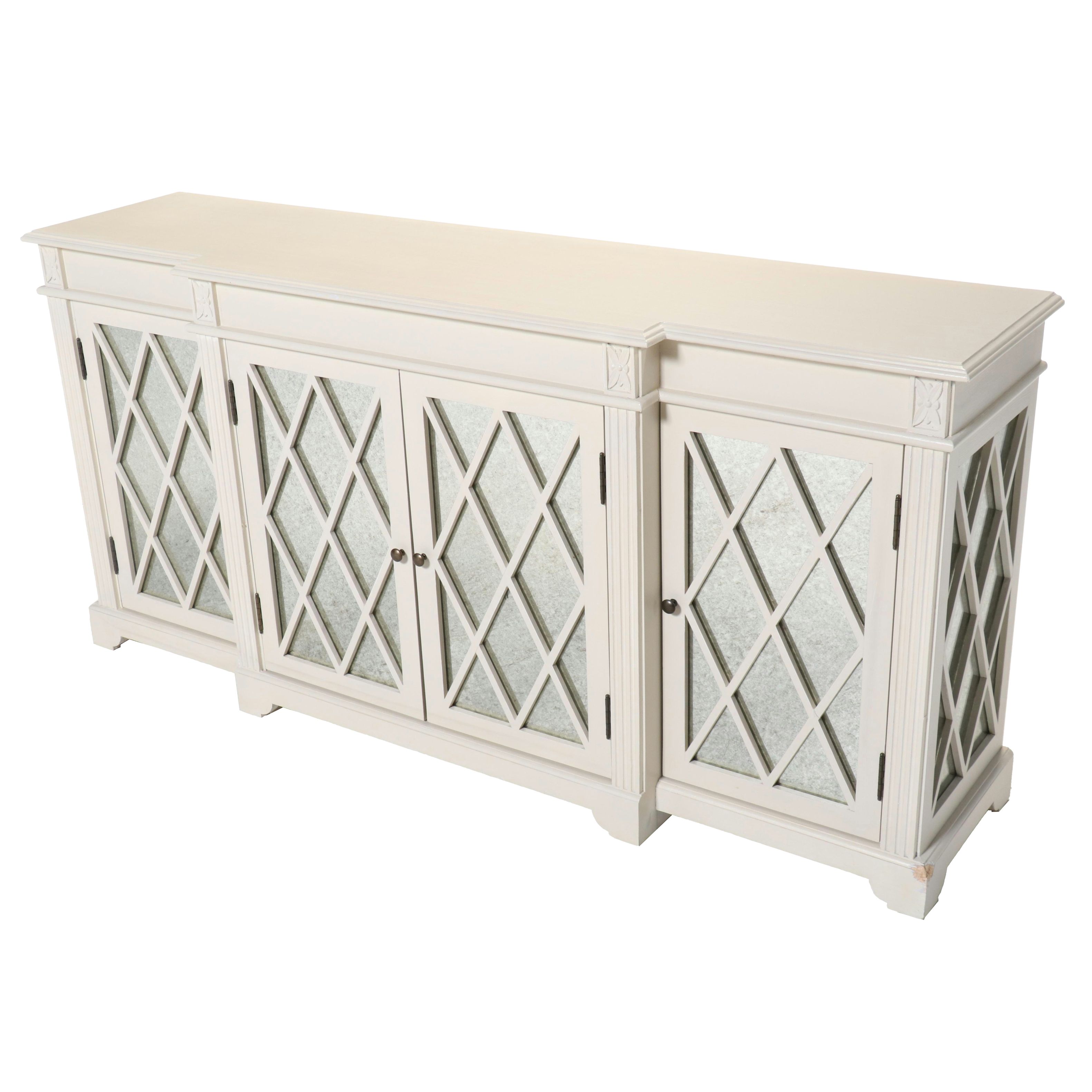 Ballard Designs "Lyon" Painted Wood and Mirrored Sideboard