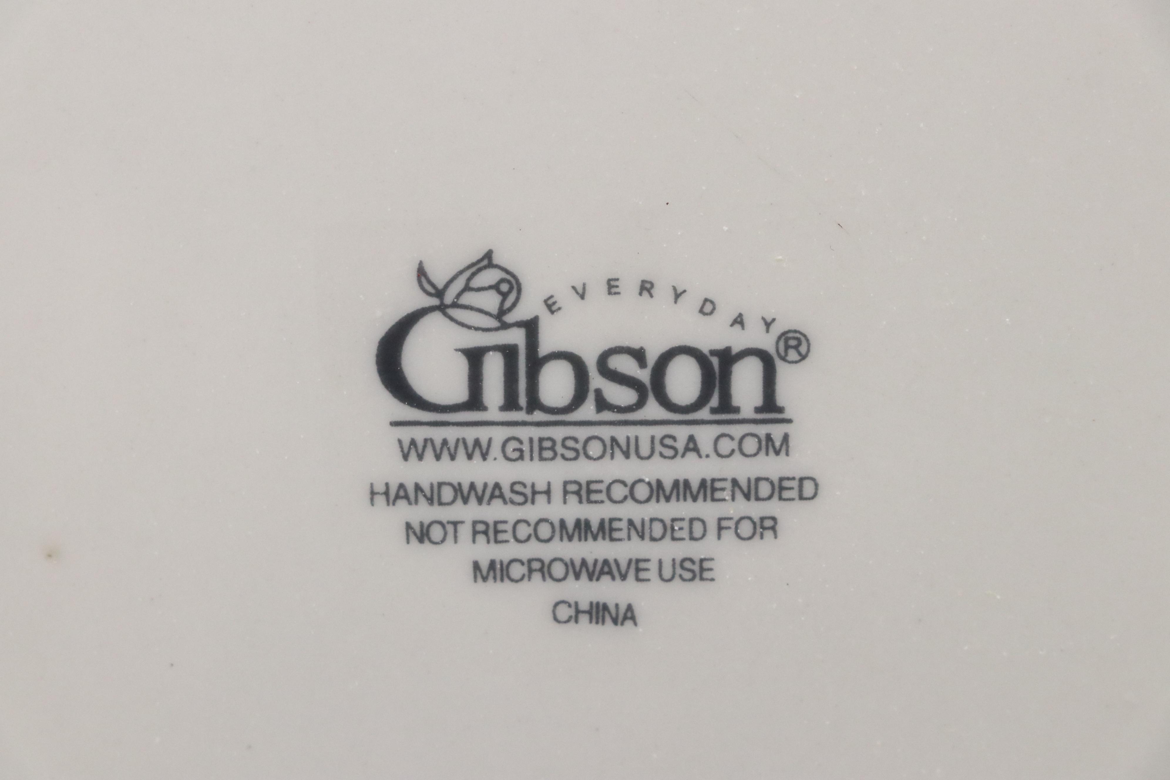 Gibson Designs "Songbirds" Porcelain Plates and Bowls with Royal Tuscan Plate