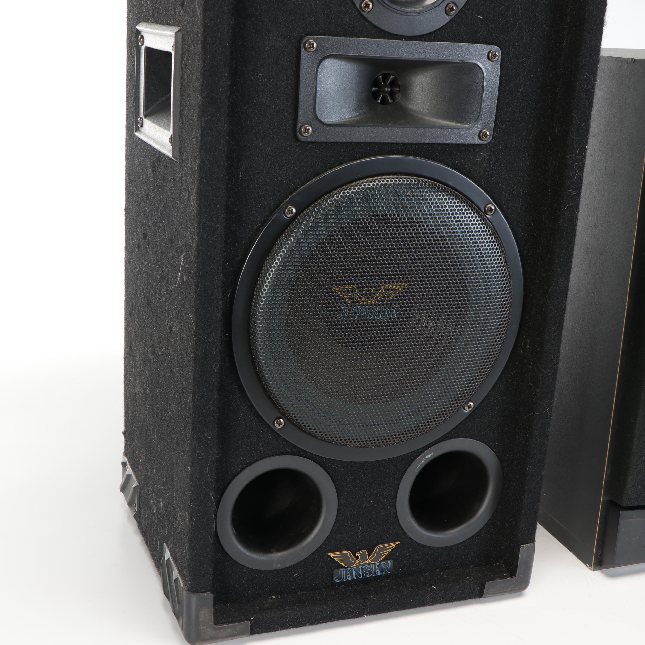 Pair of Jensen JP 1200 Speakers with Sony Active Subwoofer