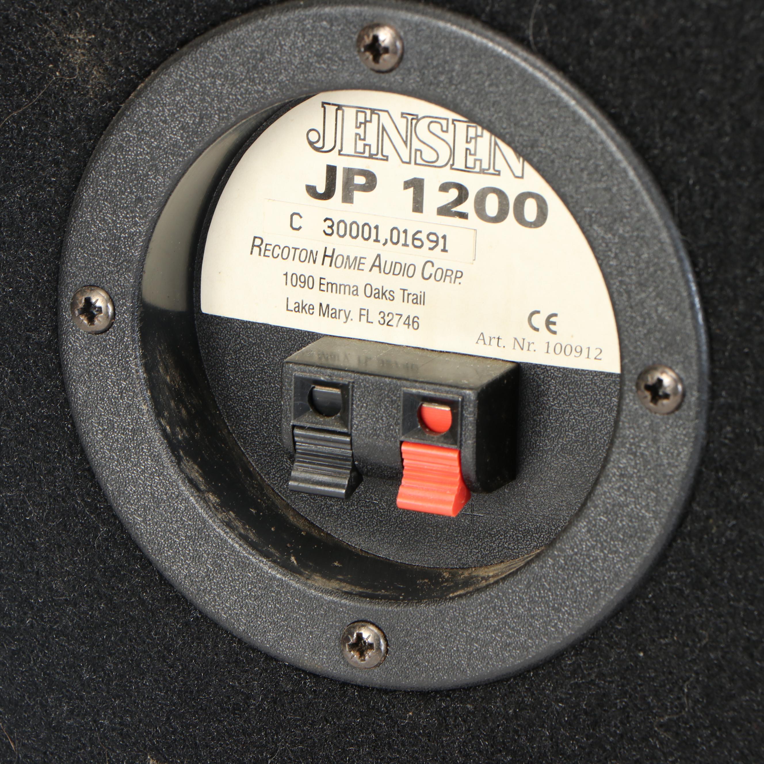 Pair of Jensen JP 1200 Speakers with Sony Active Subwoofer