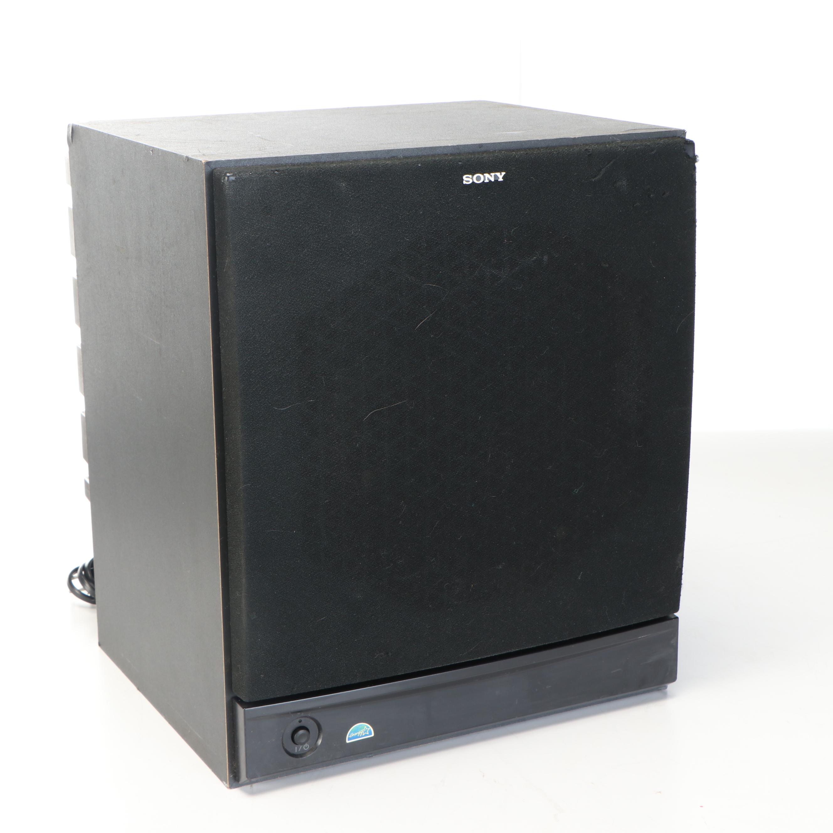 Pair of Jensen JP 1200 Speakers with Sony Active Subwoofer