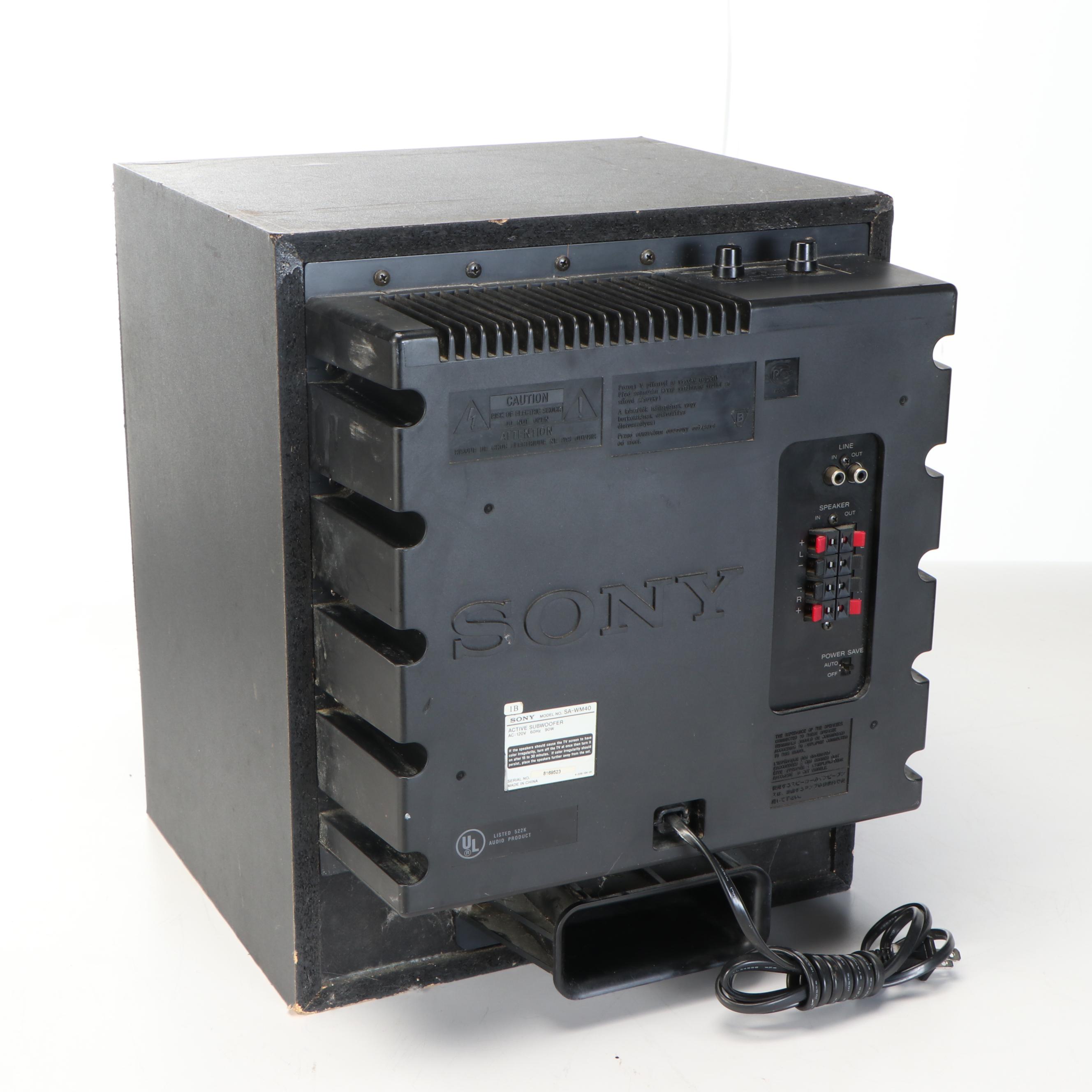 Pair of Jensen JP 1200 Speakers with Sony Active Subwoofer