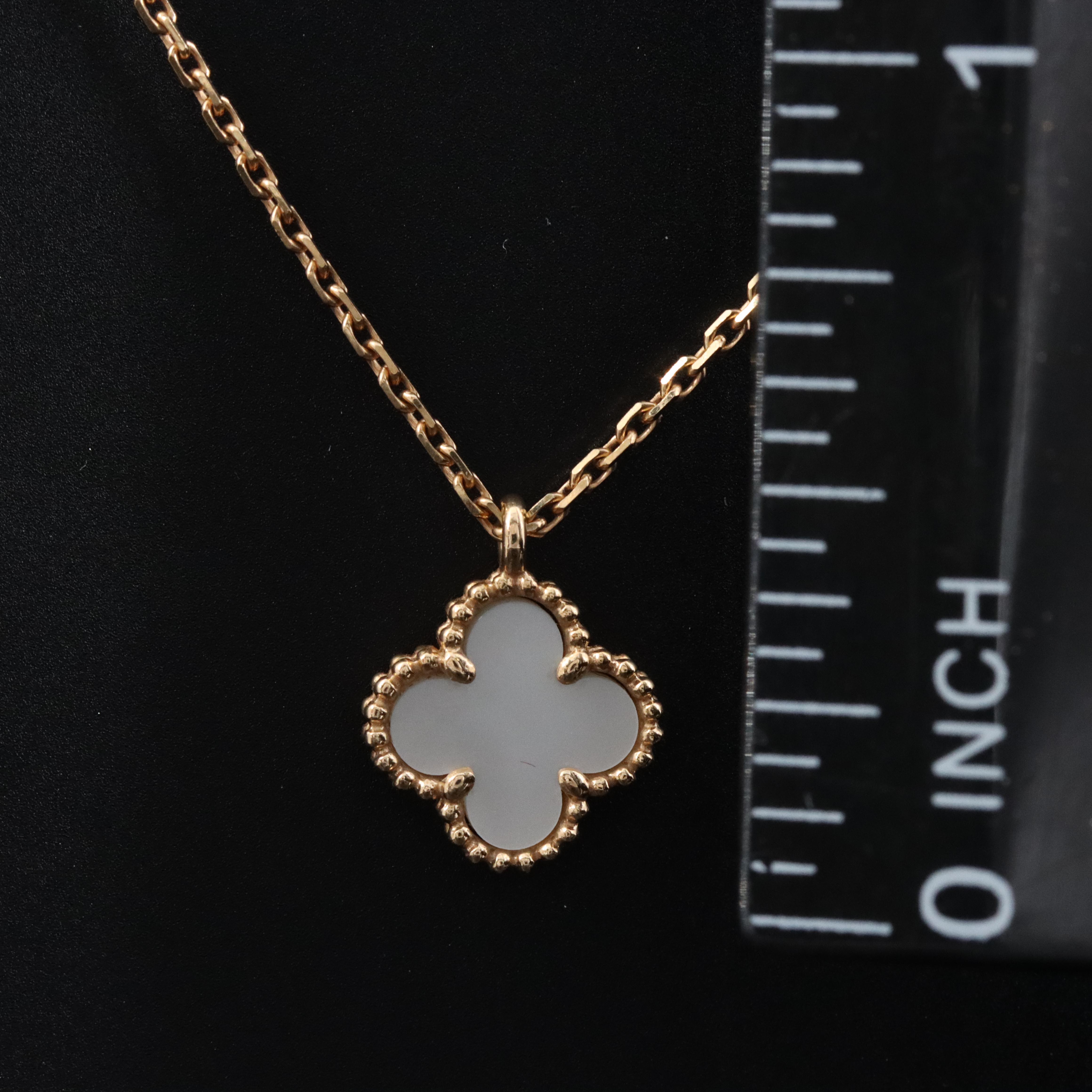 Van Cleef & Arpels Sweet Alhambra 18K Mother of Pearl Necklace