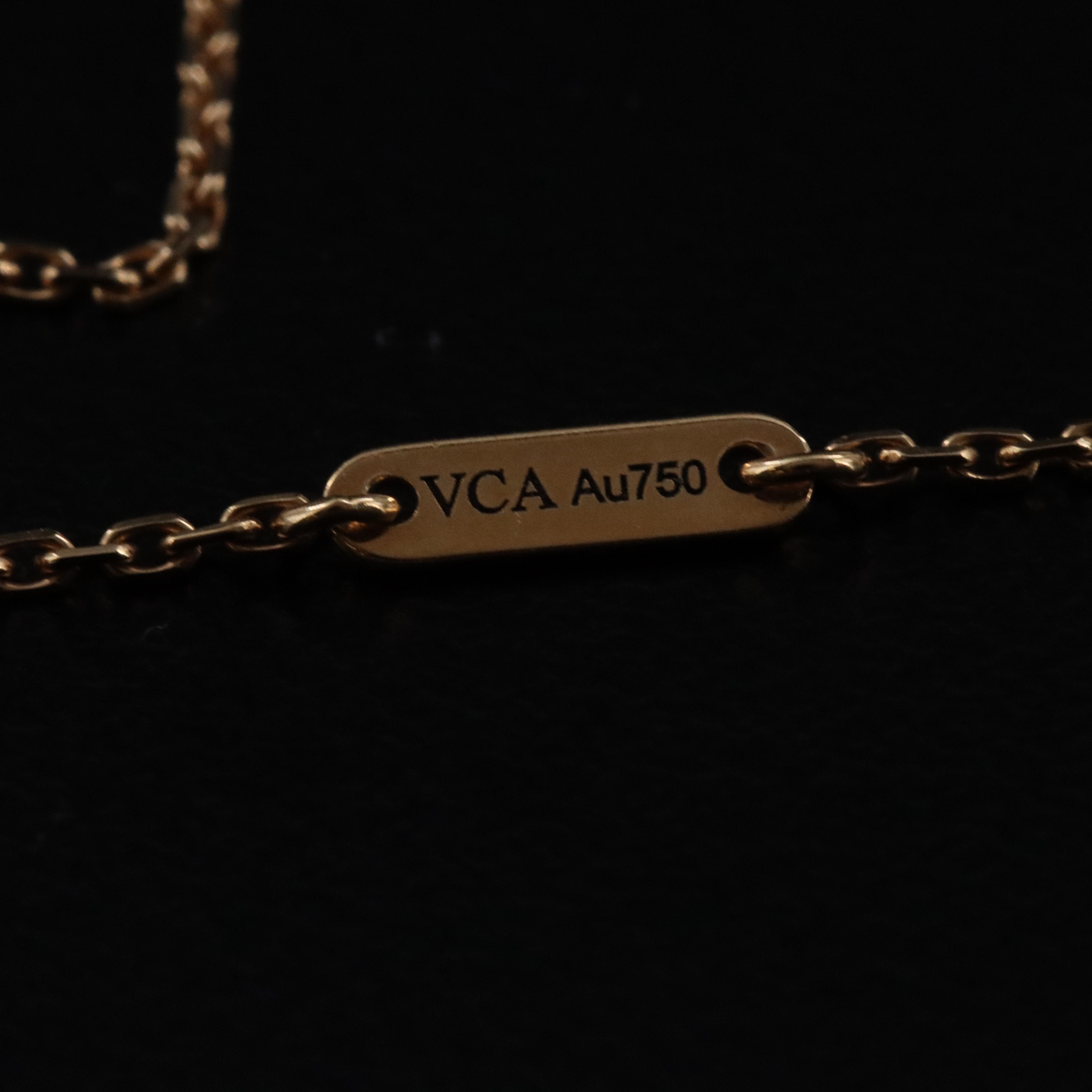 Van Cleef & Arpels Sweet Alhambra 18K Mother of Pearl Necklace