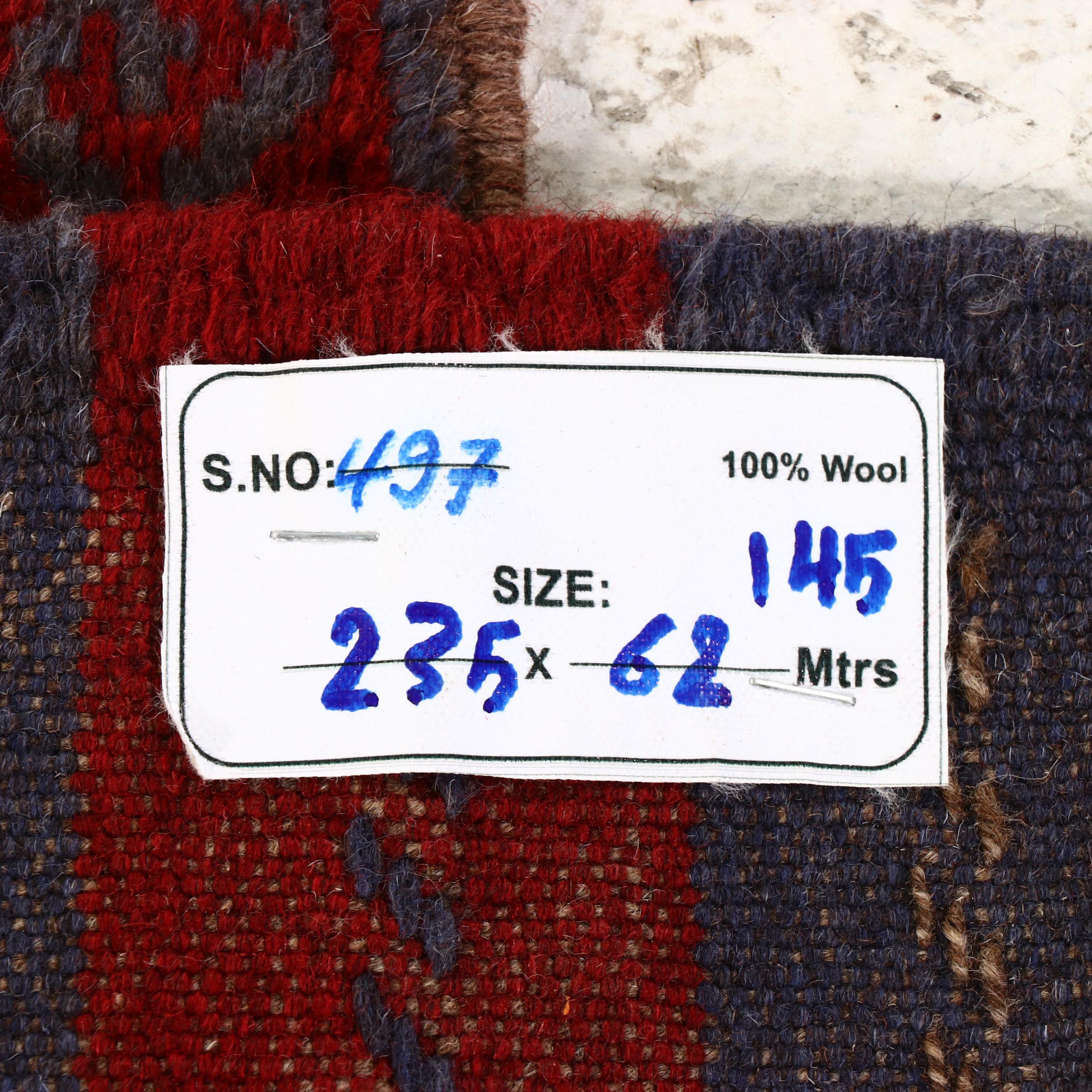 2' x 7'10 Handwoven Afghan Mashwani Carpet Runner