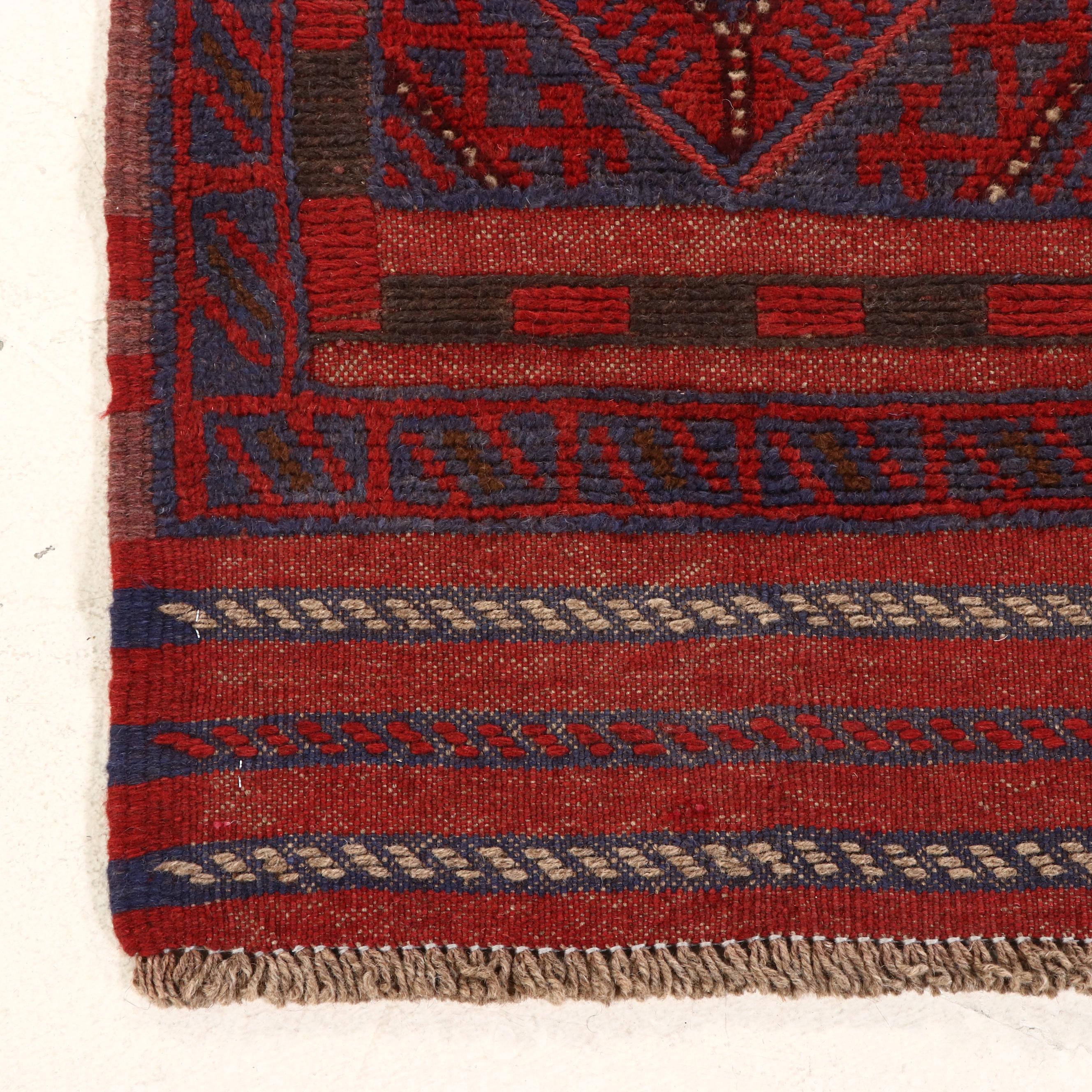 1'11 x 7'10 Handwoven Afghan Mashwani Carpet Runner