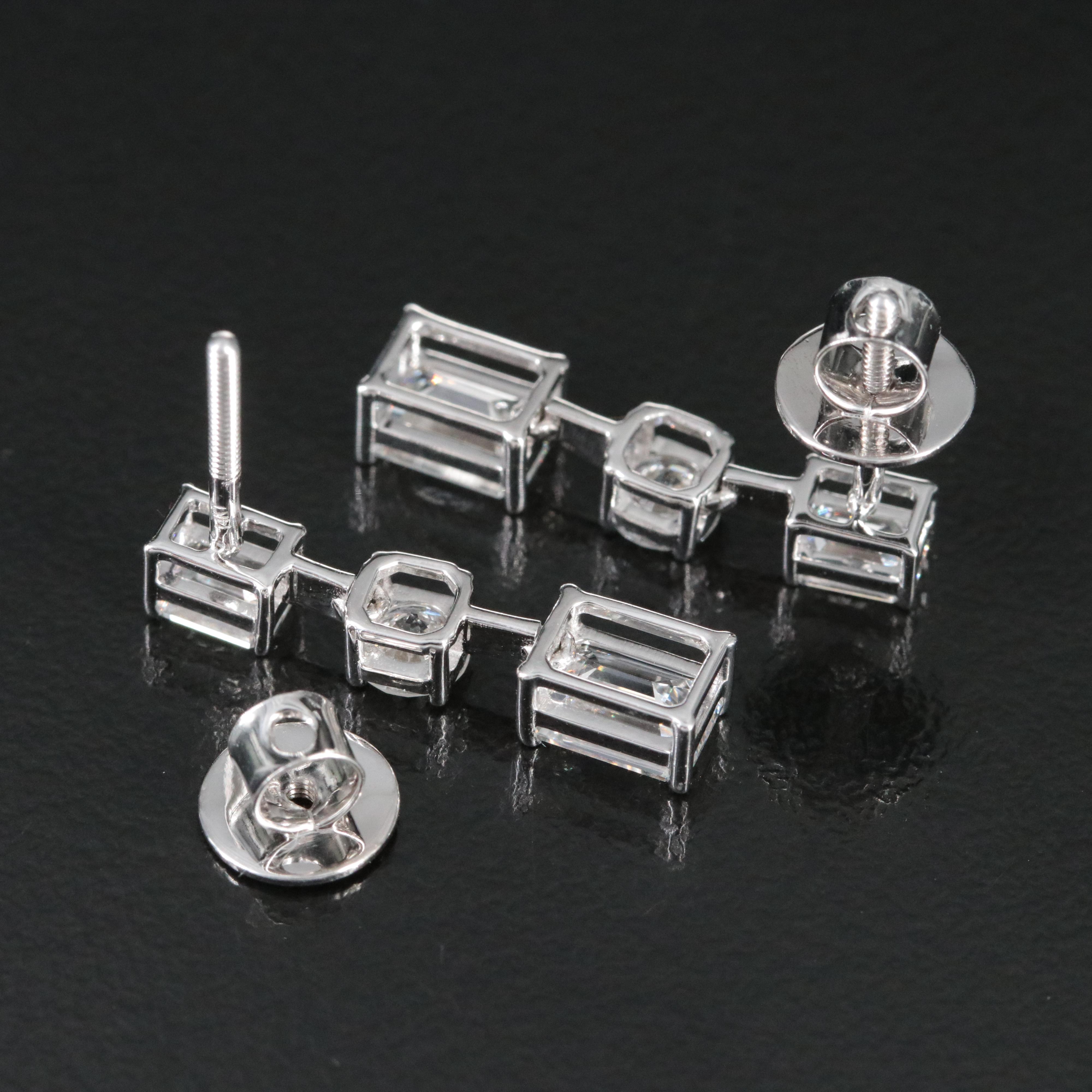 14K 2.77 CTW Lab Grown Diamond Earrings