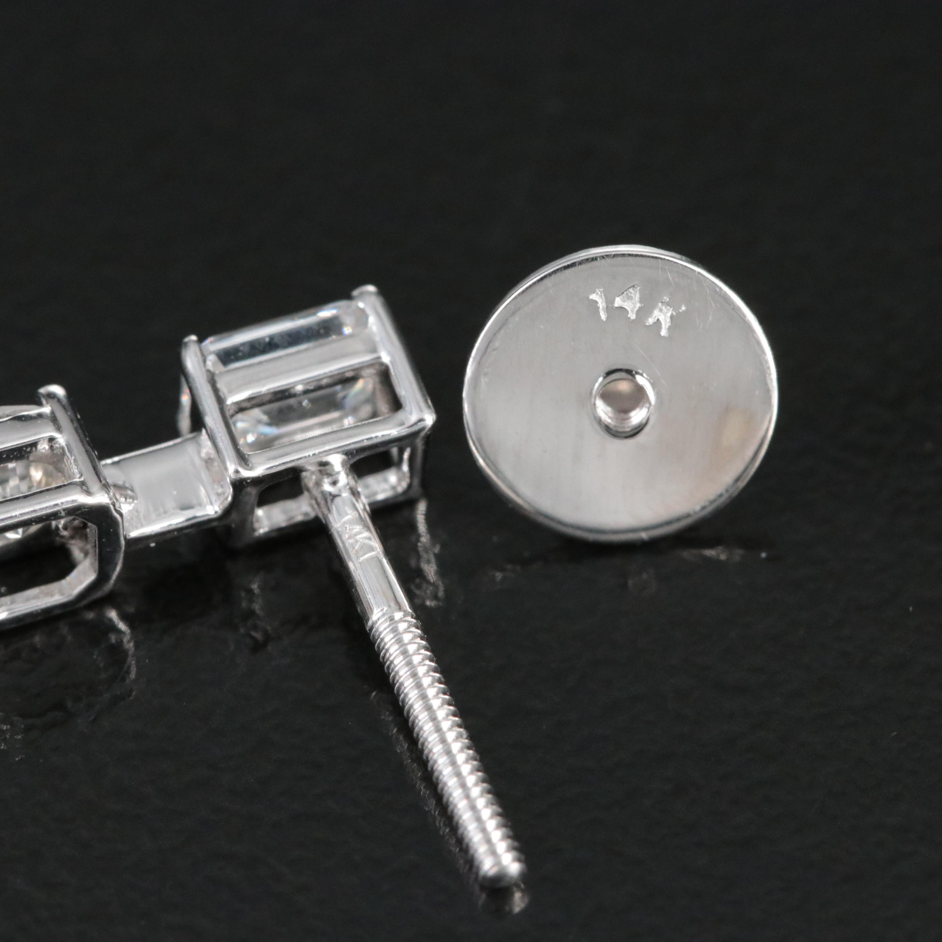 14K 2.77 CTW Lab Grown Diamond Earrings