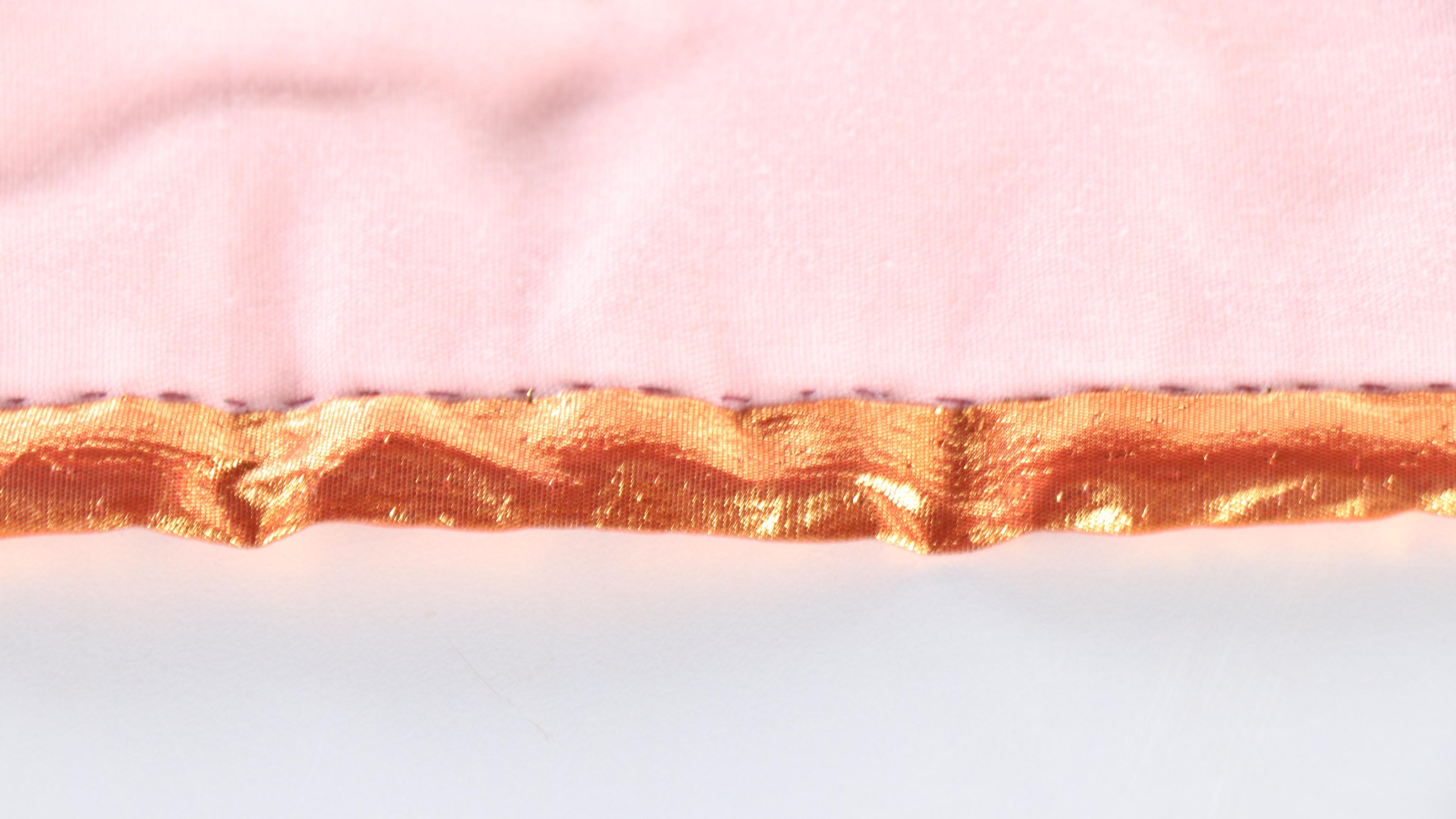 Cacilda Meier Handmade Artisan Quilt "Purple Propinquity" and "Peach Blossom"