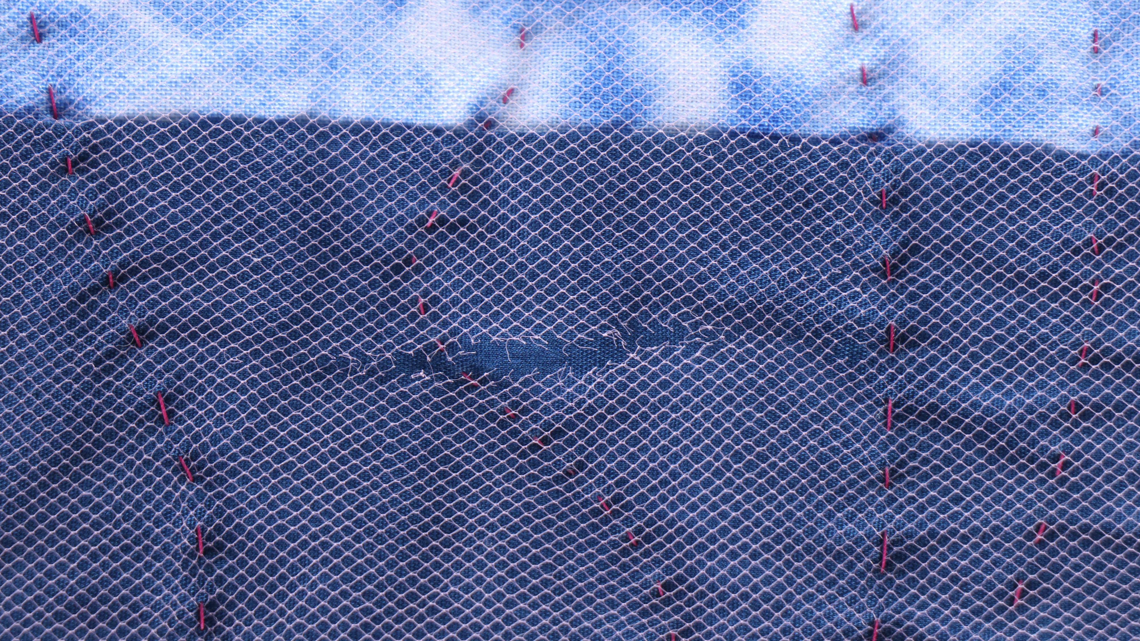 Cacilda Meier Handmade Artisan Quilt "Purple Propinquity" and "Peach Blossom"