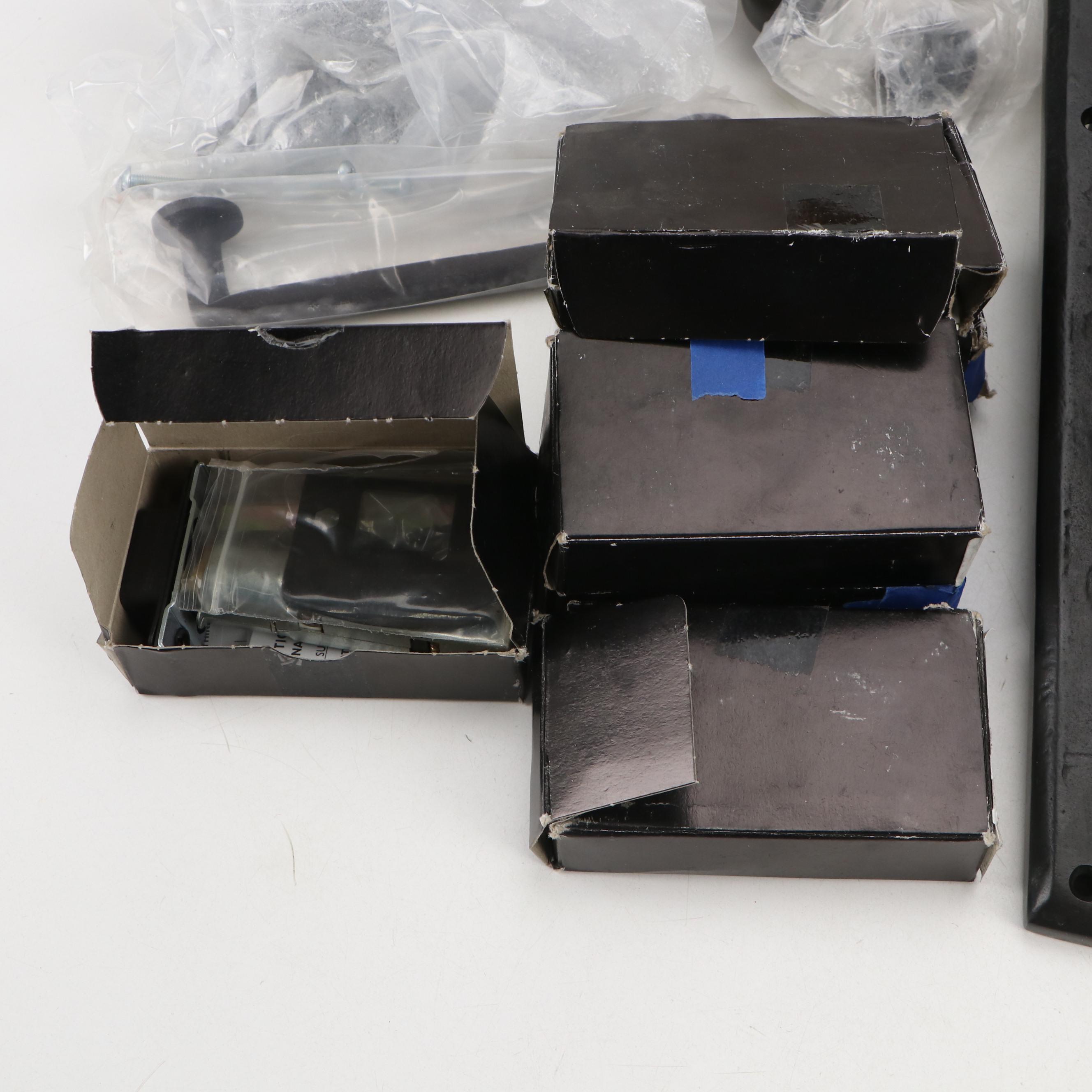 Black Finished Metal Door Handles with Cabinet Pulls and More Hardware