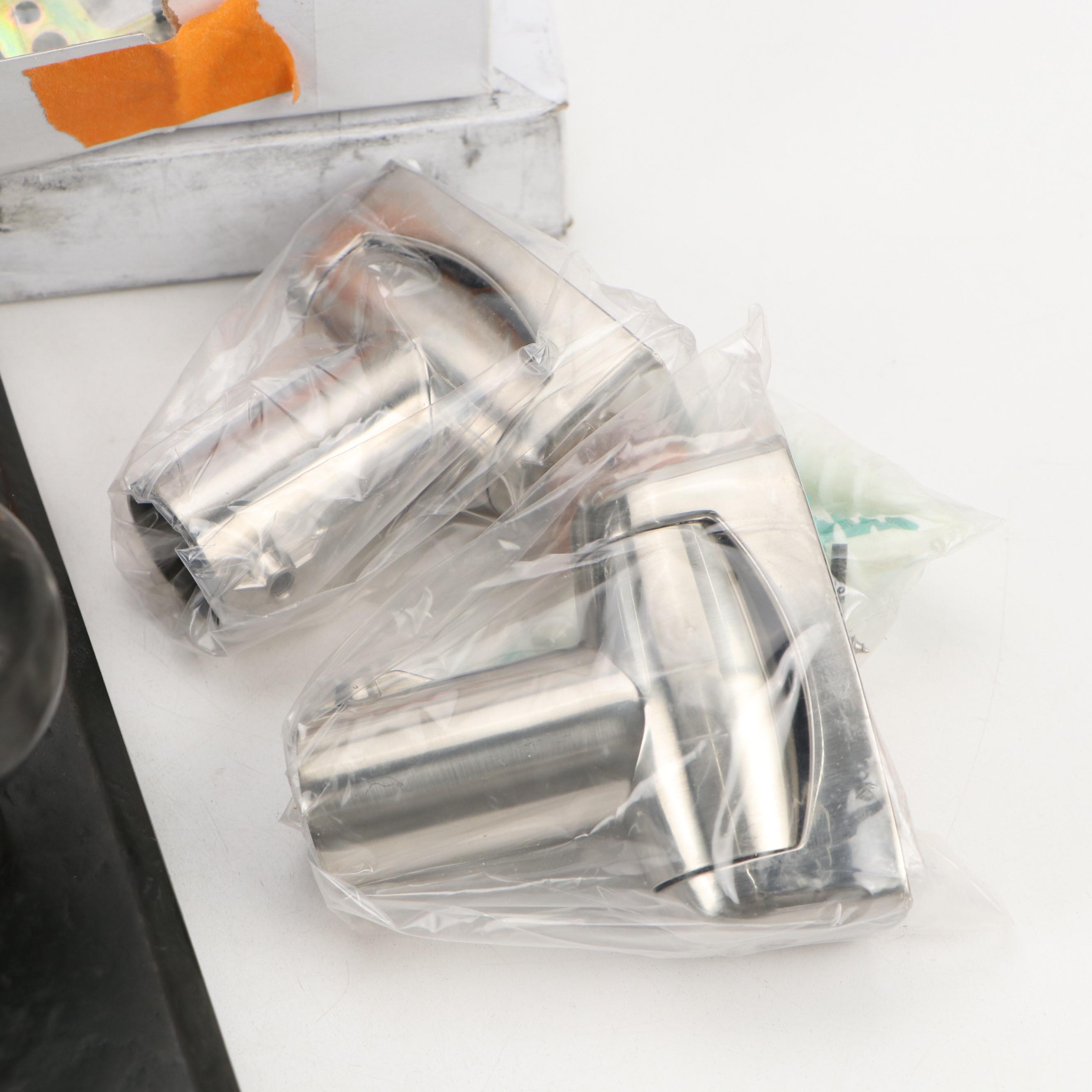 Black Finished Metal Door Handles with Cabinet Pulls and More Hardware