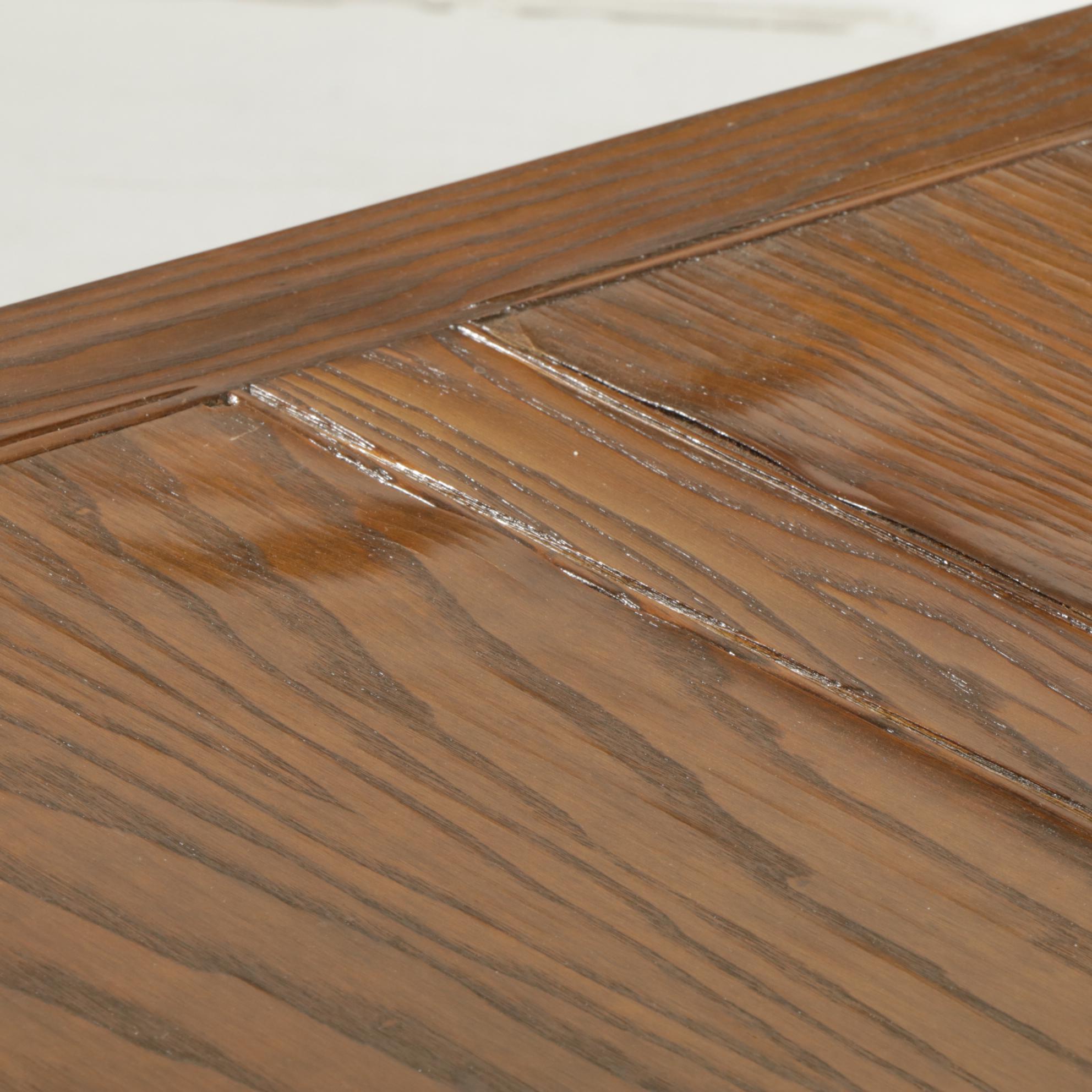 Grand  Rapids Chair Company Oak Barley Twist Dining Table and Storage Benches