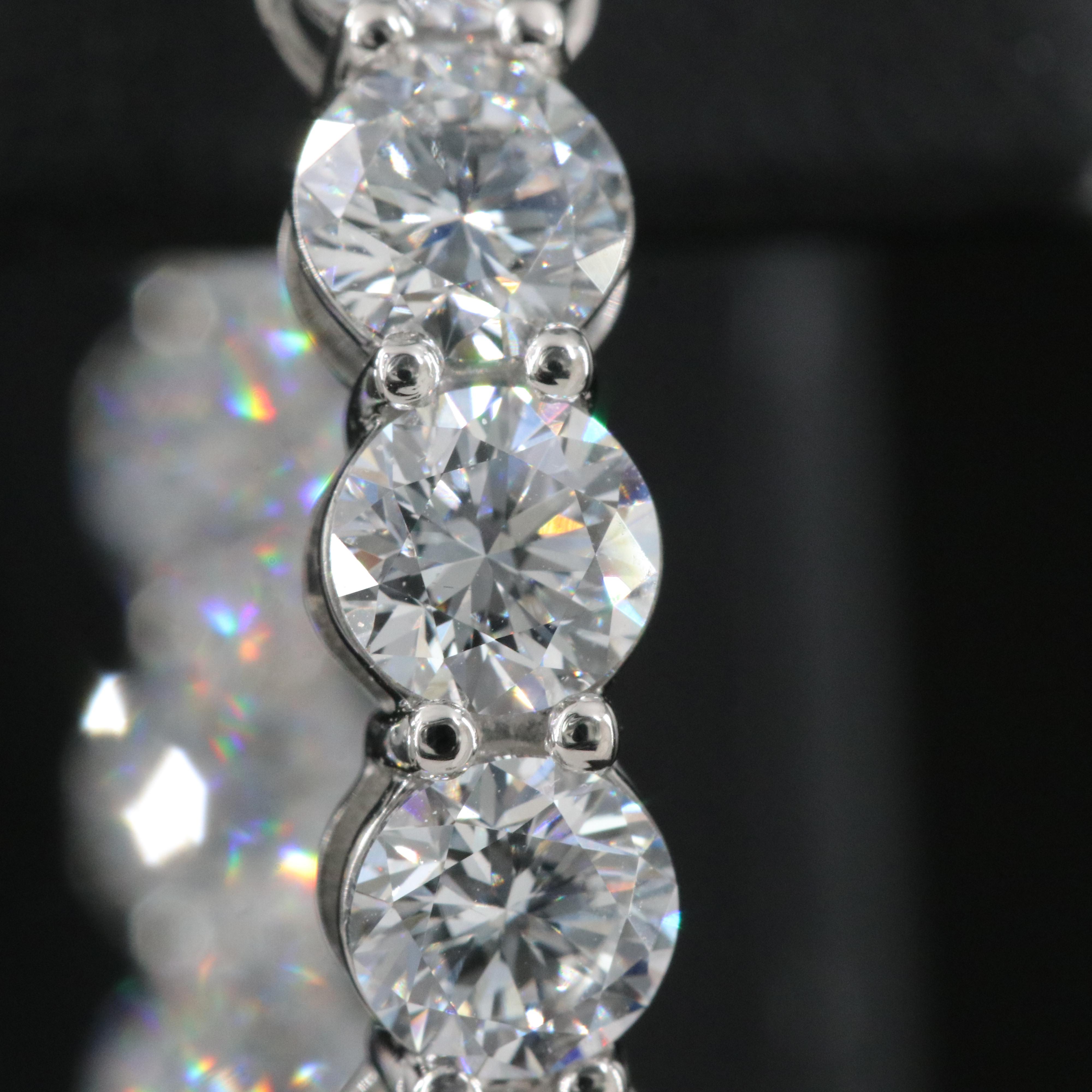 Platinum 10.95 CTW Lab Grown Diamond Inside Out Hoop Earrings