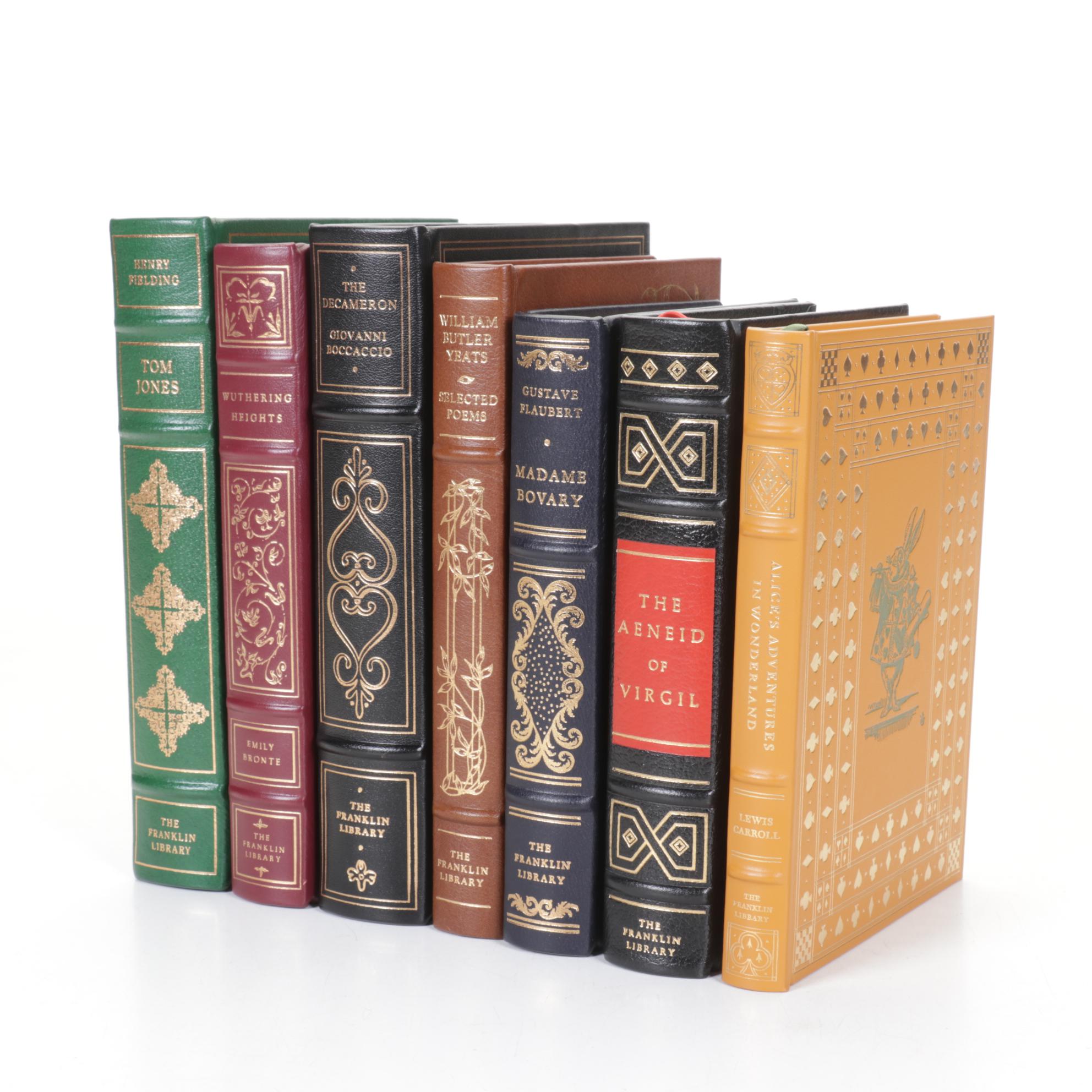 Franklin Library Collection of Seven Leather-Bound Personal Library Books