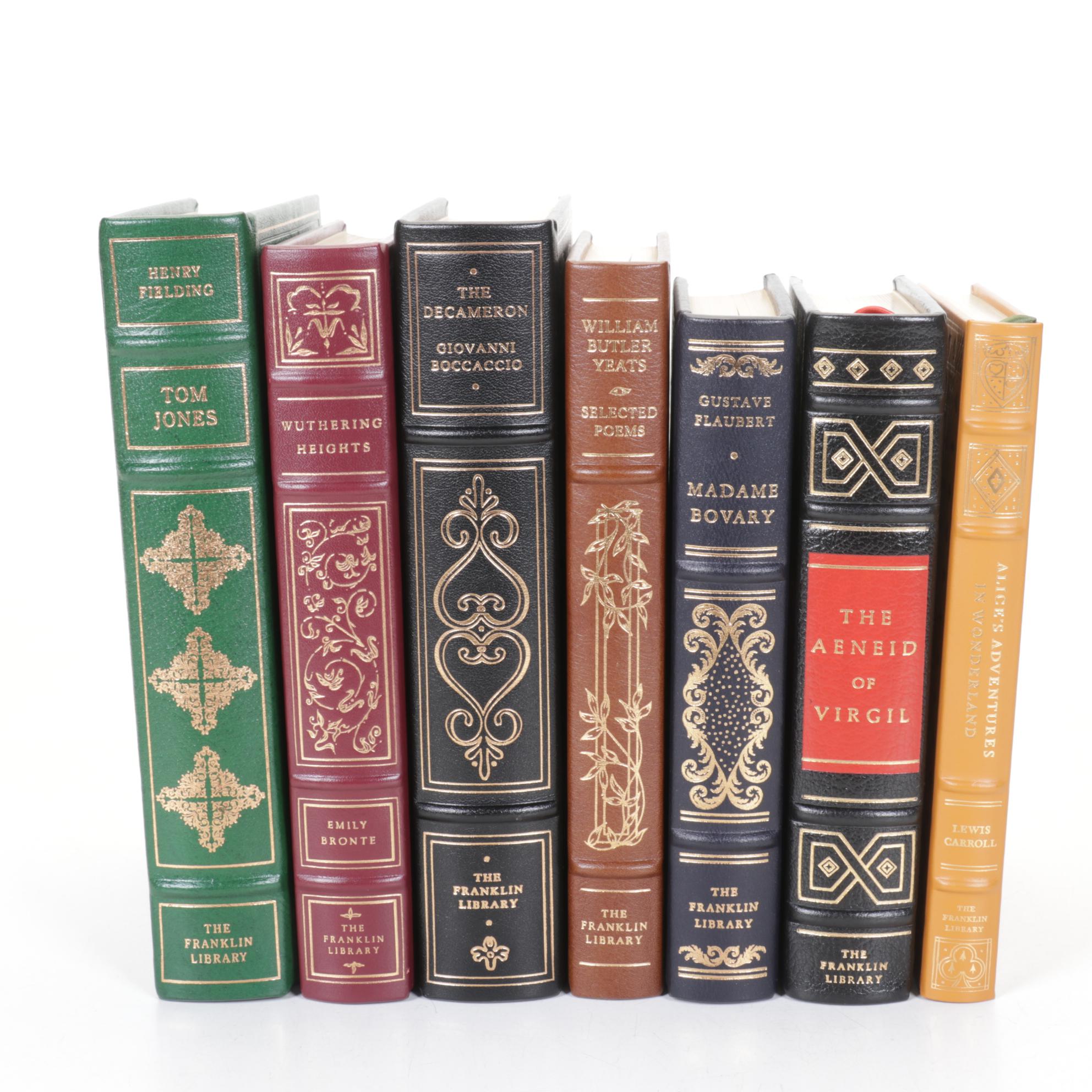Franklin Library Collection of Seven Leather-Bound Personal Library Books