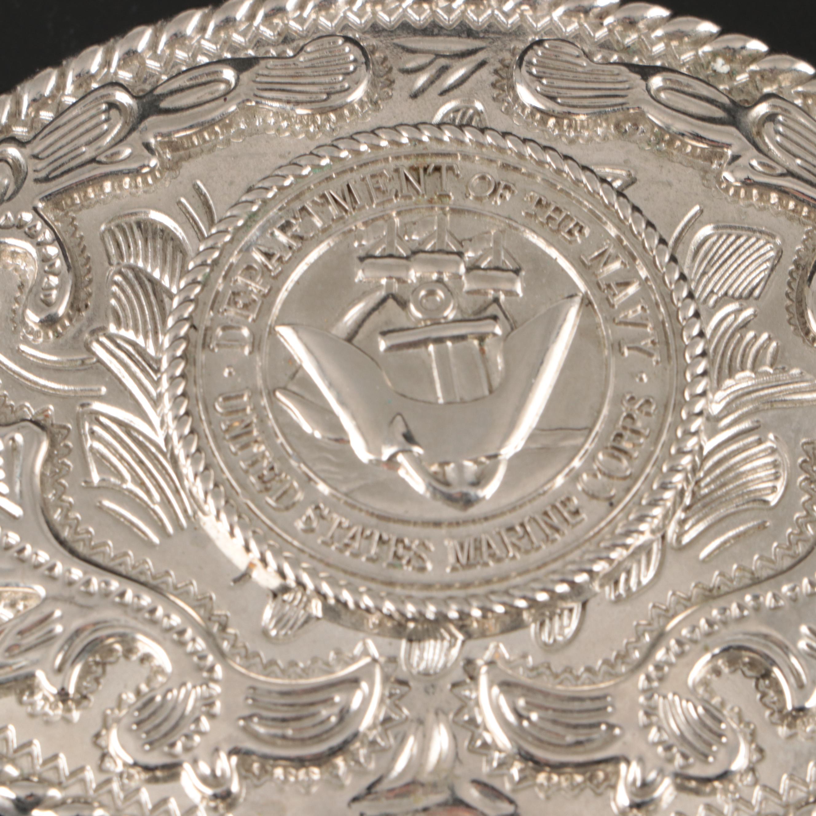 Vietnam War Era Marine Corps ID Cards with Pins, Belt Buckles and More