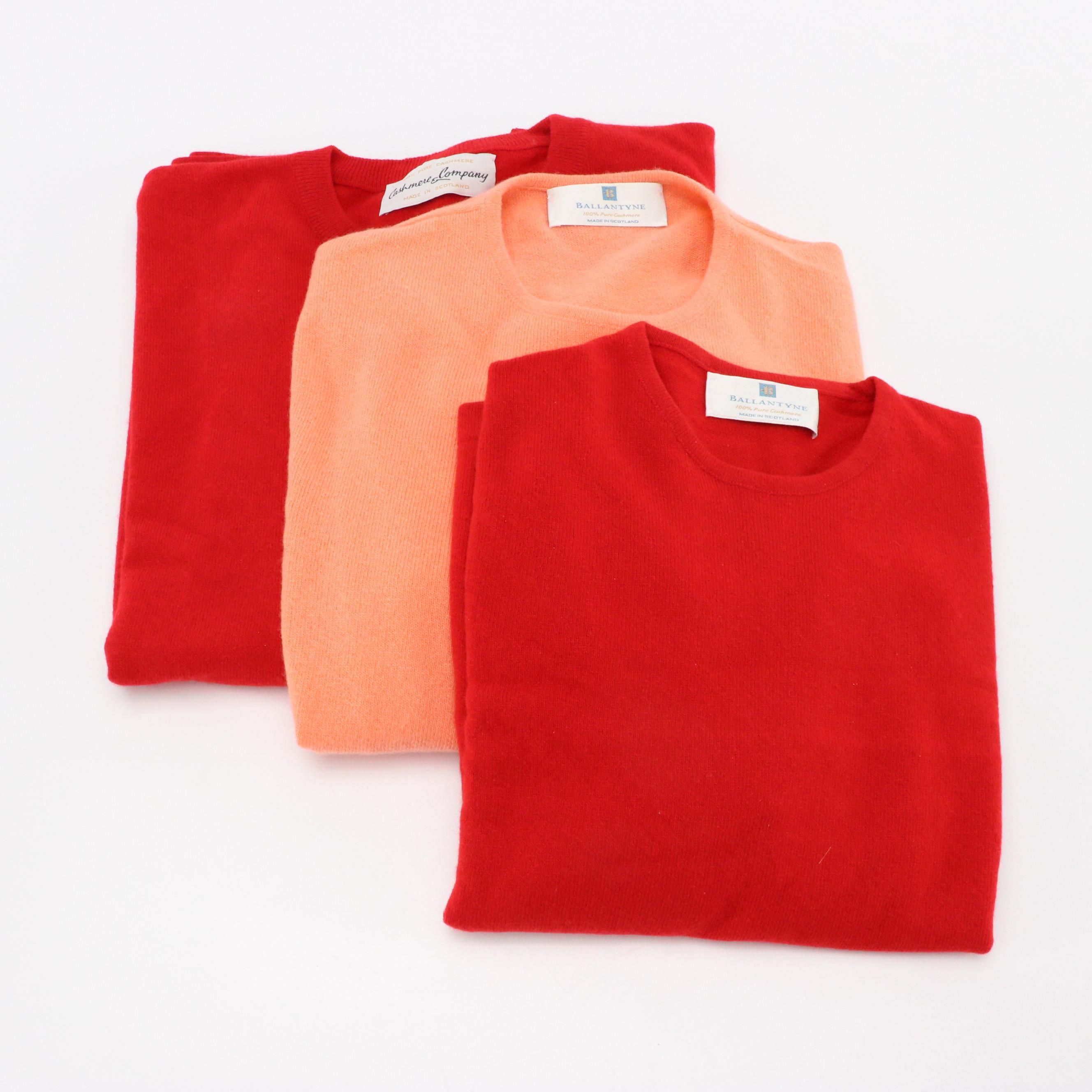 Ballantyne Short Sleeve and Cashmere Company Long Sleeve Tops in Cashmere