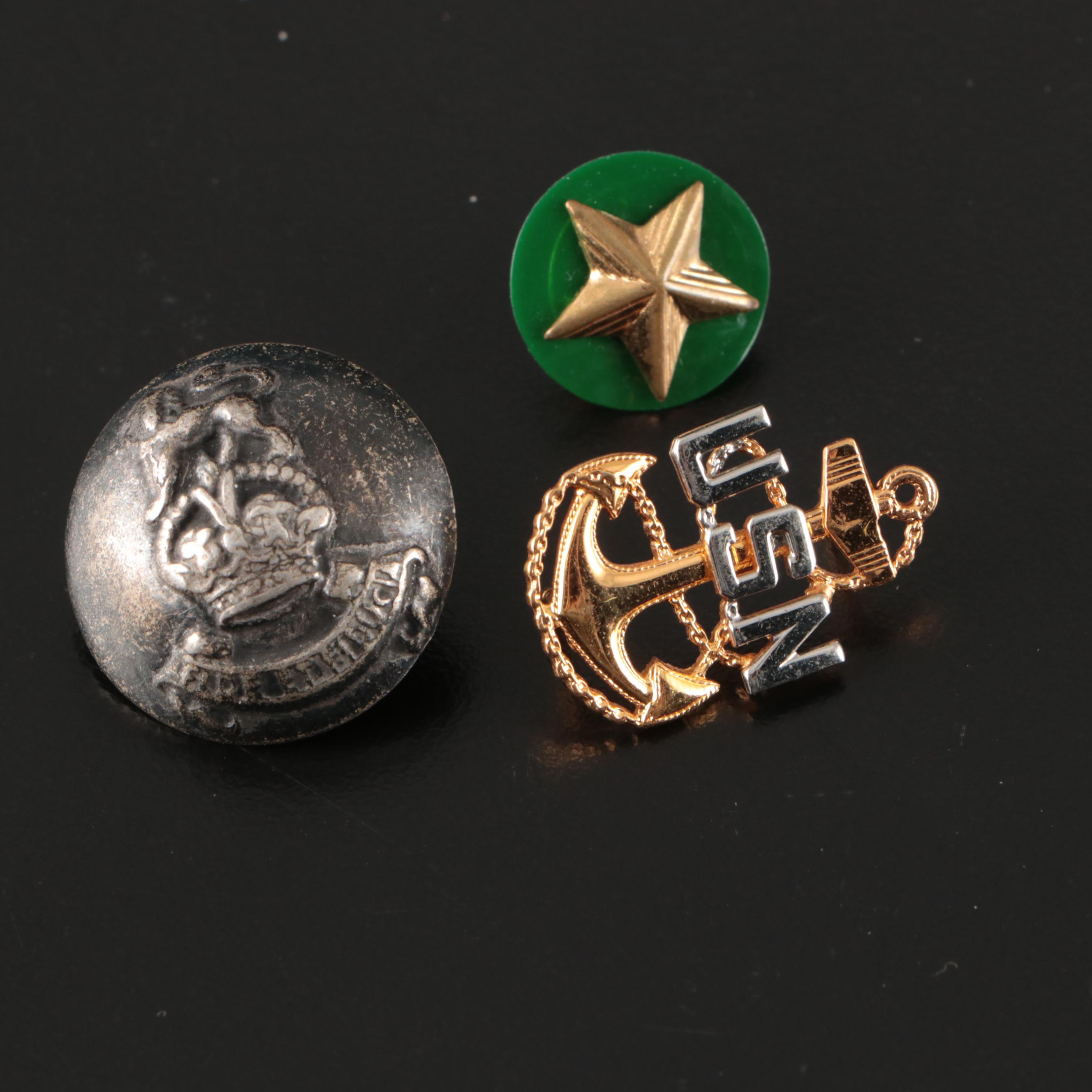 Vietnam War Era Marine Corps ID Cards with Pins, Belt Buckles and More