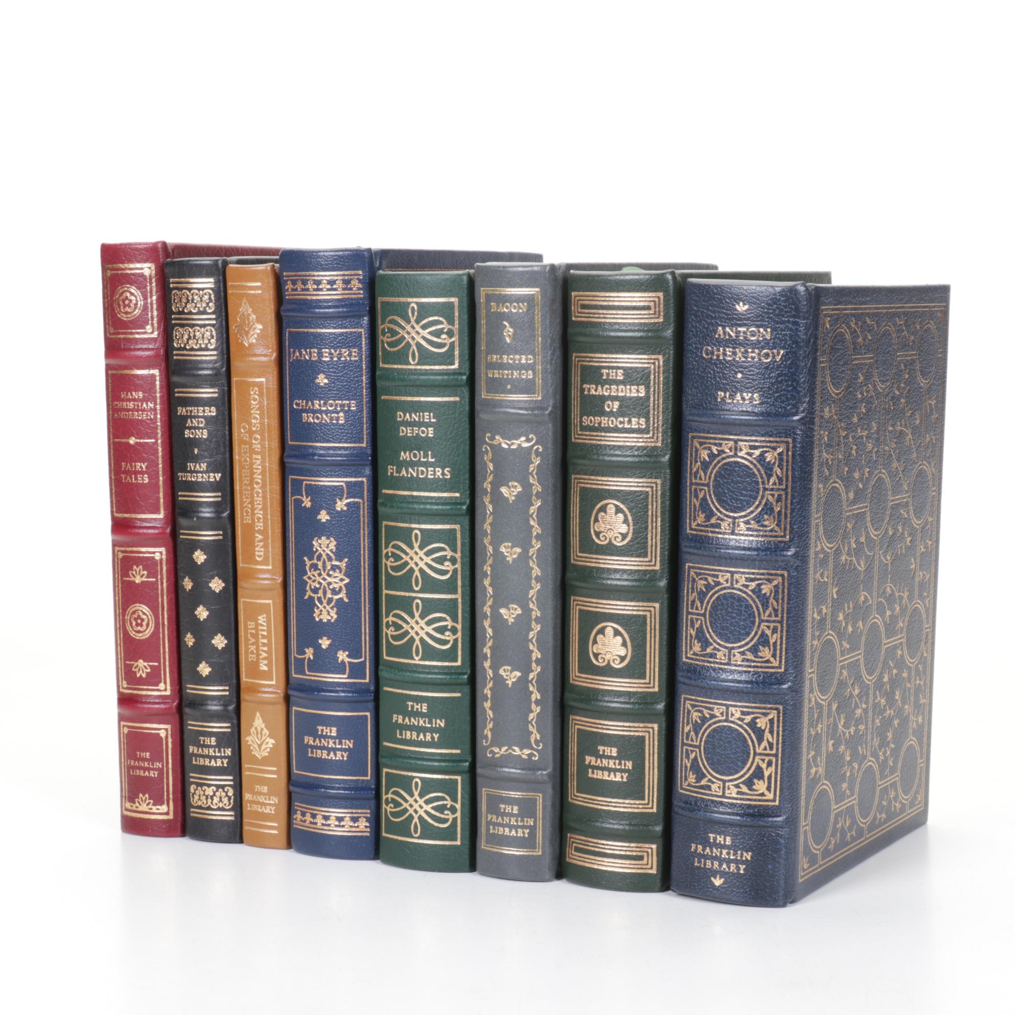 Franklin Library Collection of Eight Leather-Bound Personal Library Books