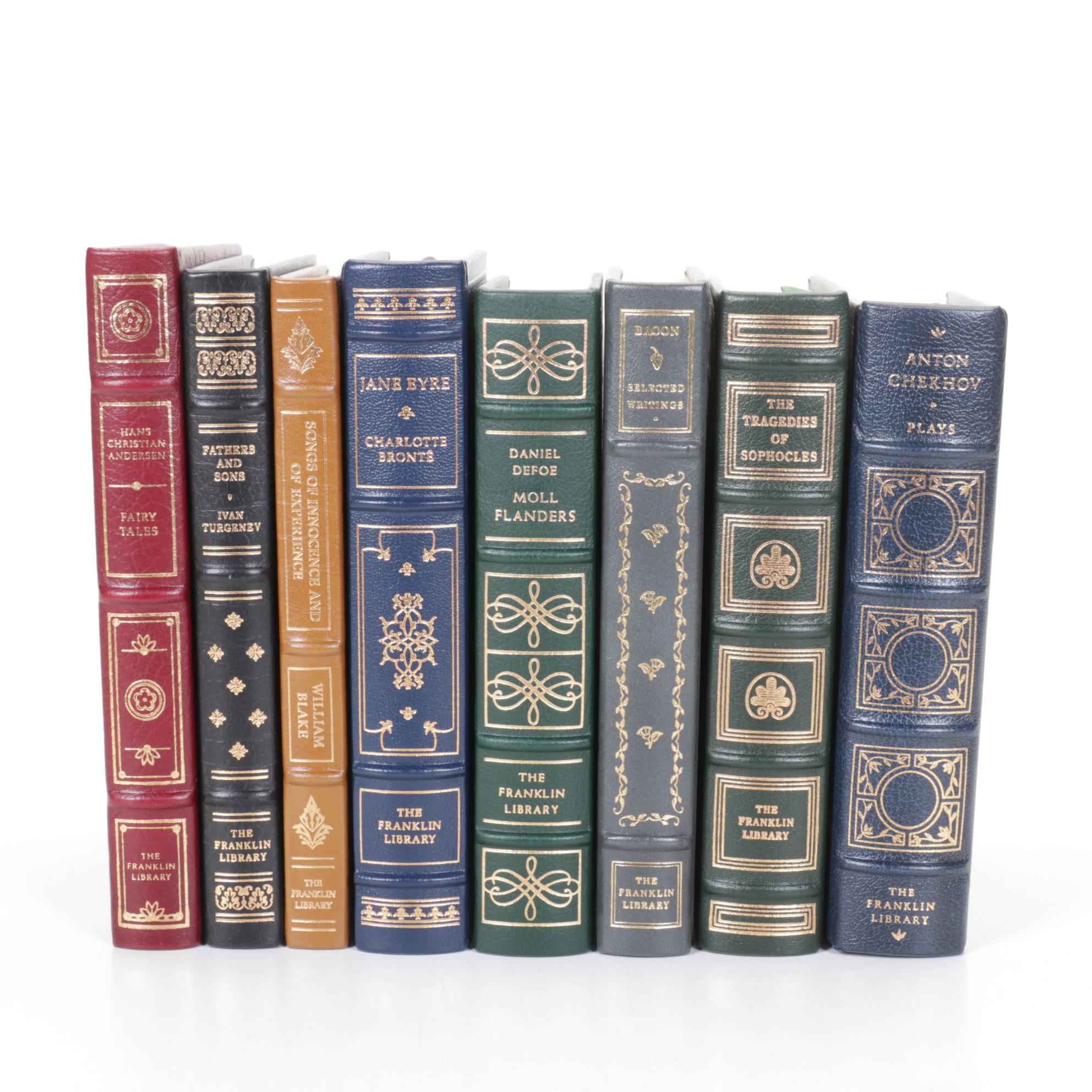Franklin Library Collection of Eight Leather-Bound Personal Library Books