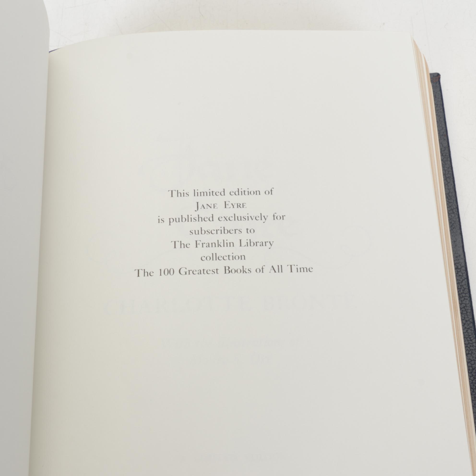 Franklin Library Collection of Eight Leather-Bound Personal Library Books