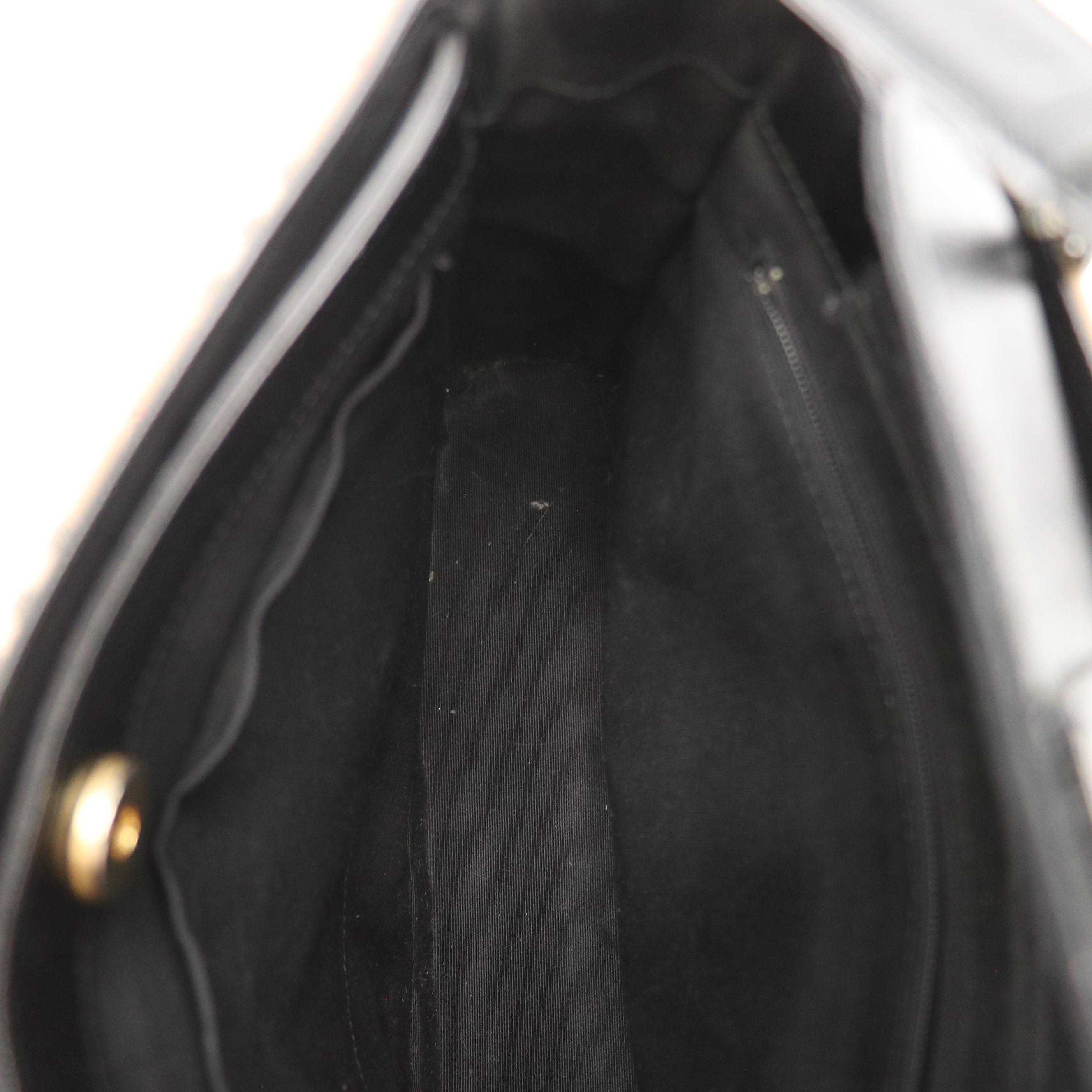 Burberry Haymarket Check Canvas Shoulder Bag with Black Leather Trim