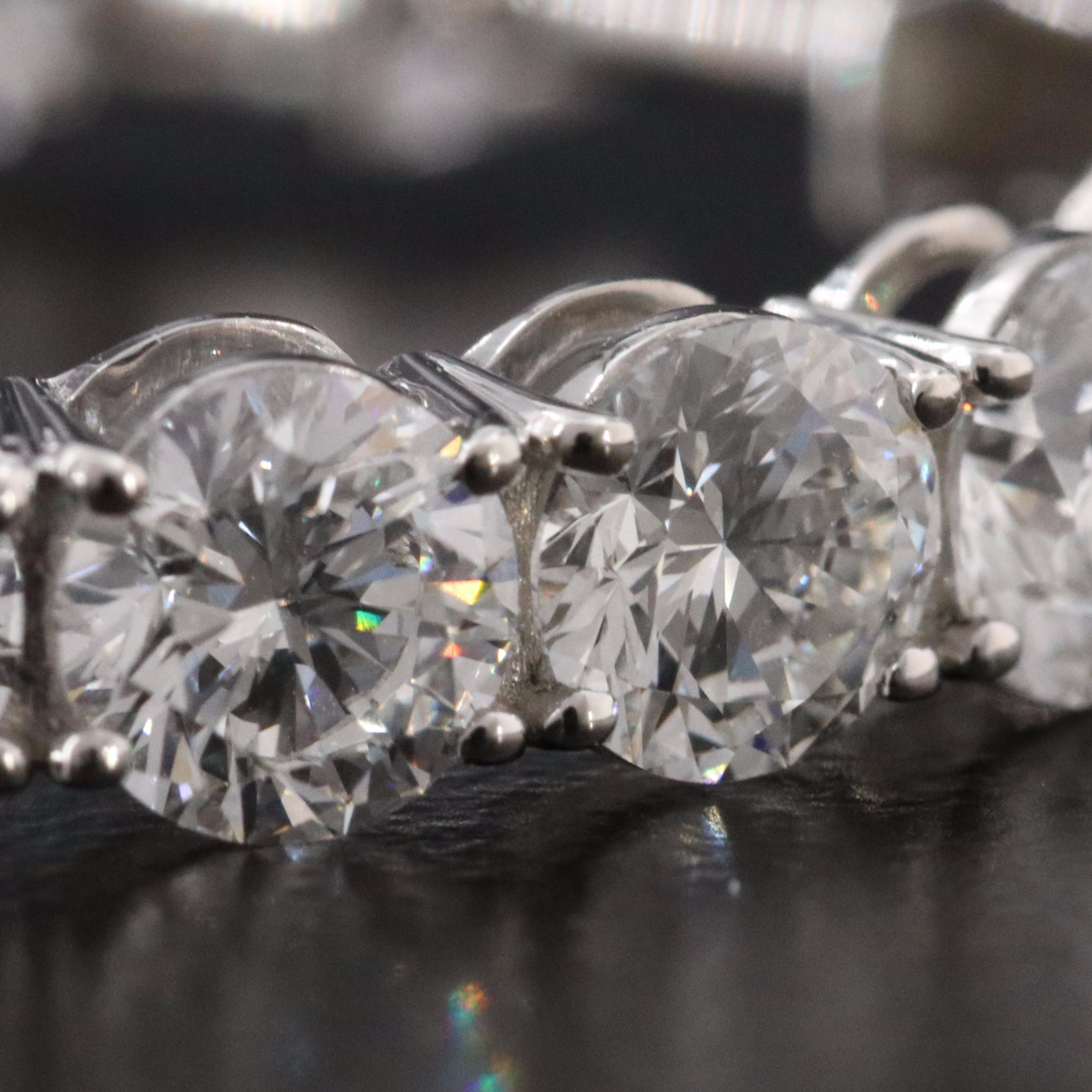 Platinum 12.33 CT Lab Grown Diamond Inside Out Hoop Earrings