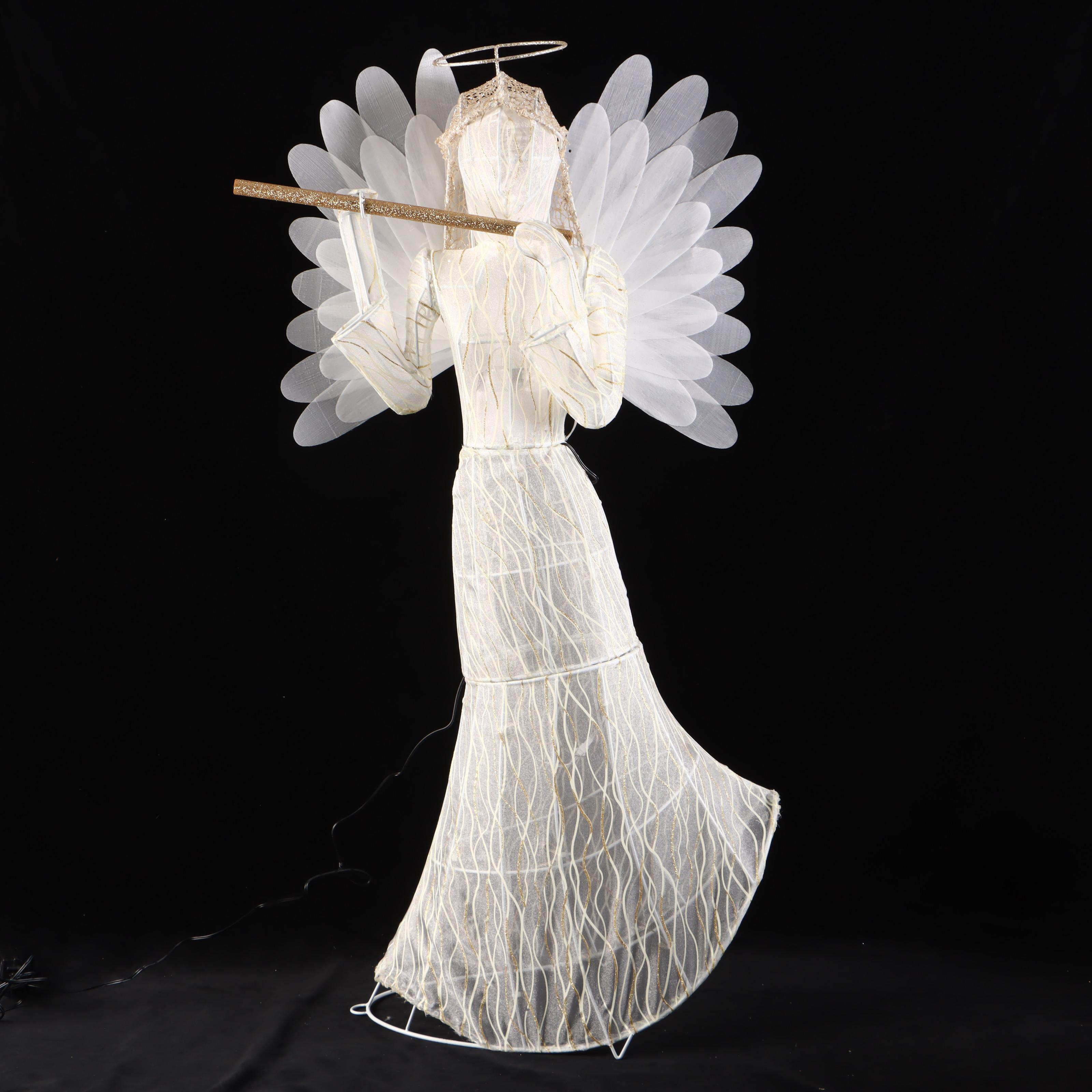 Mr. Christmas Illuminated Outdoor Angel Decoration and Angel Tree Topper