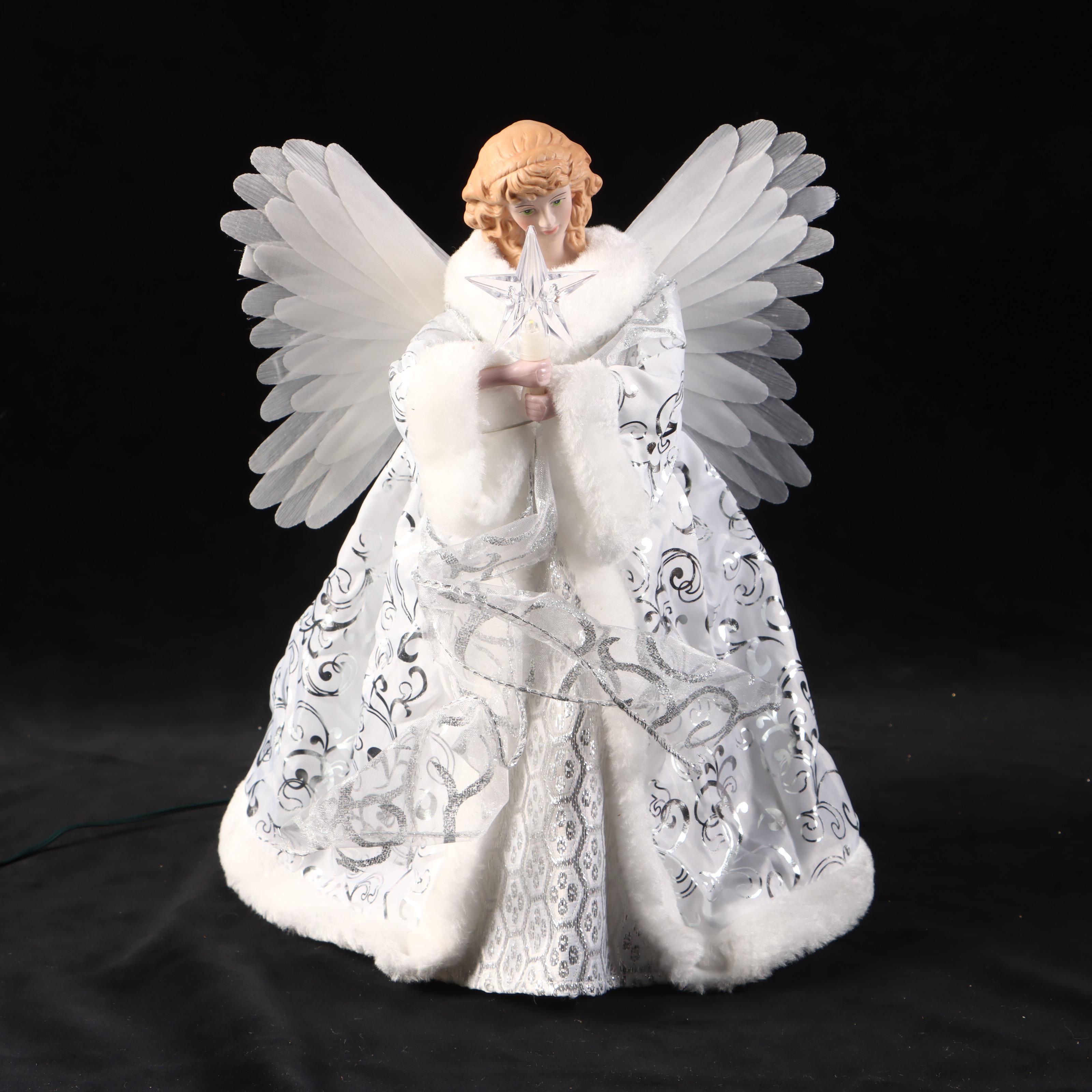 Mr. Christmas Illuminated Outdoor Angel Decoration and Angel Tree Topper