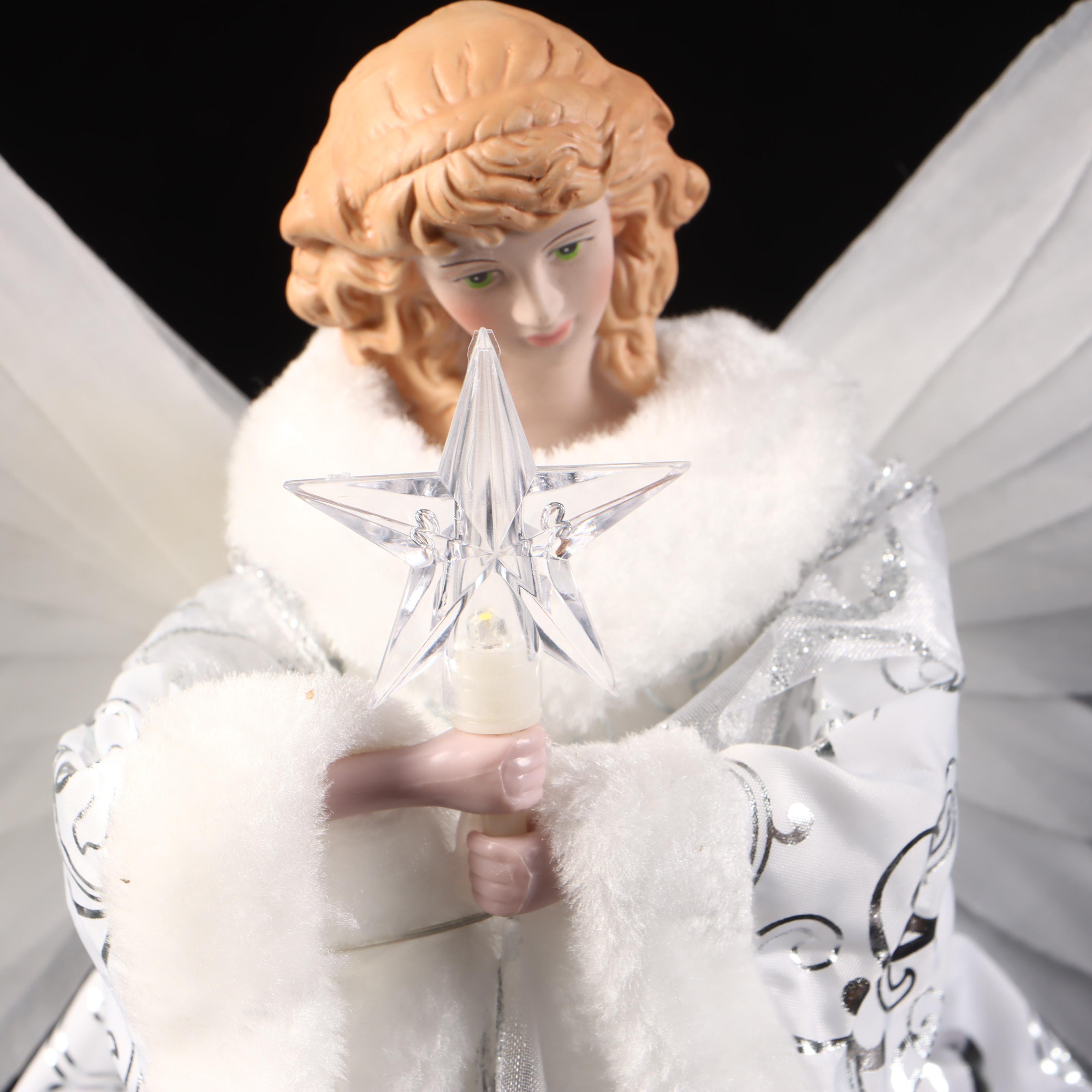 Mr. Christmas Illuminated Outdoor Angel Decoration and Angel Tree Topper