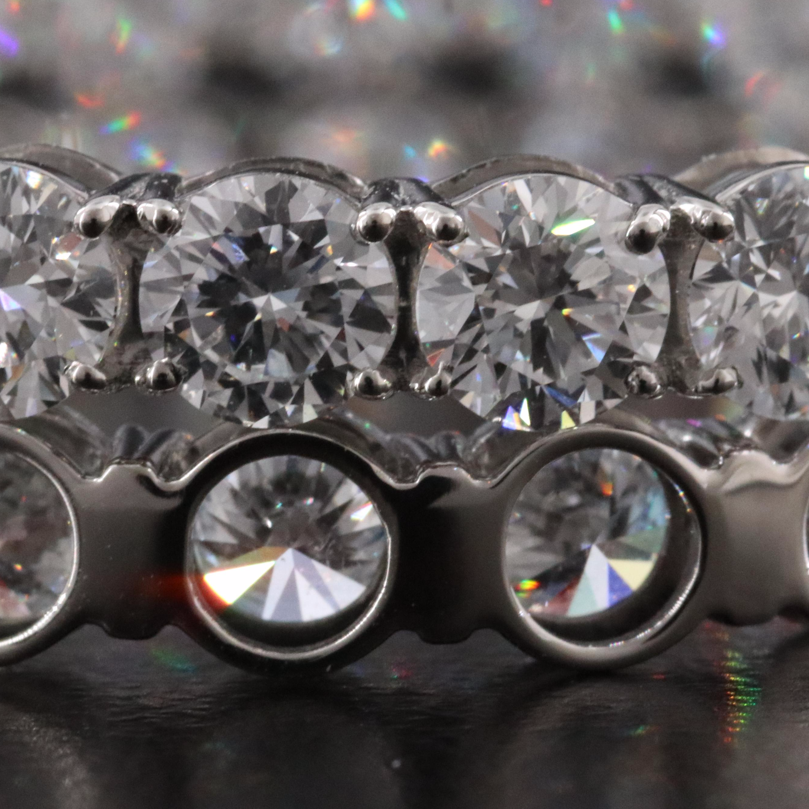 Platinum 13.64 CTW Lab Grown Diamond Inside Out Hoop Earrings