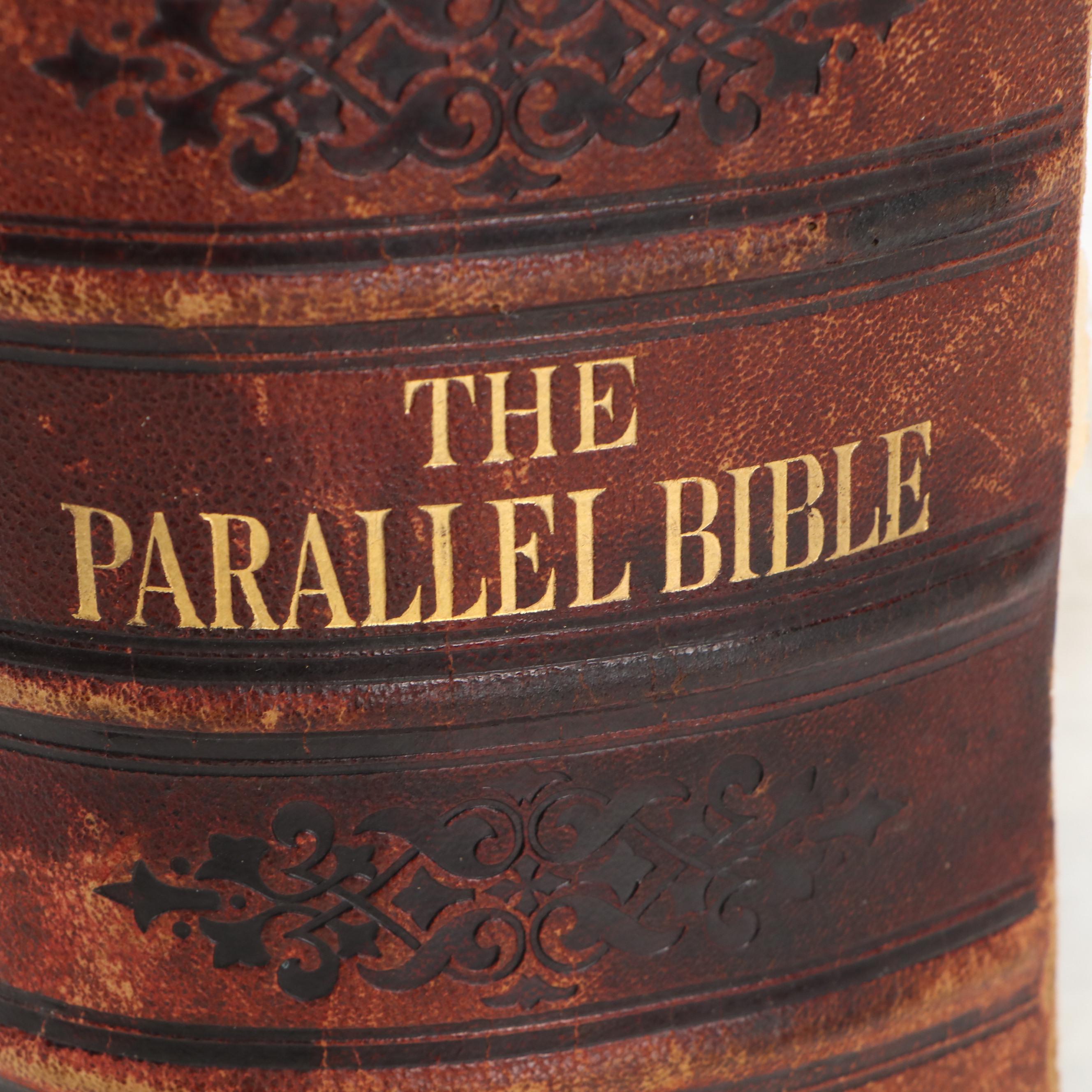 Illustrated Leather Bound Parallel-Column Edition Holy Bible