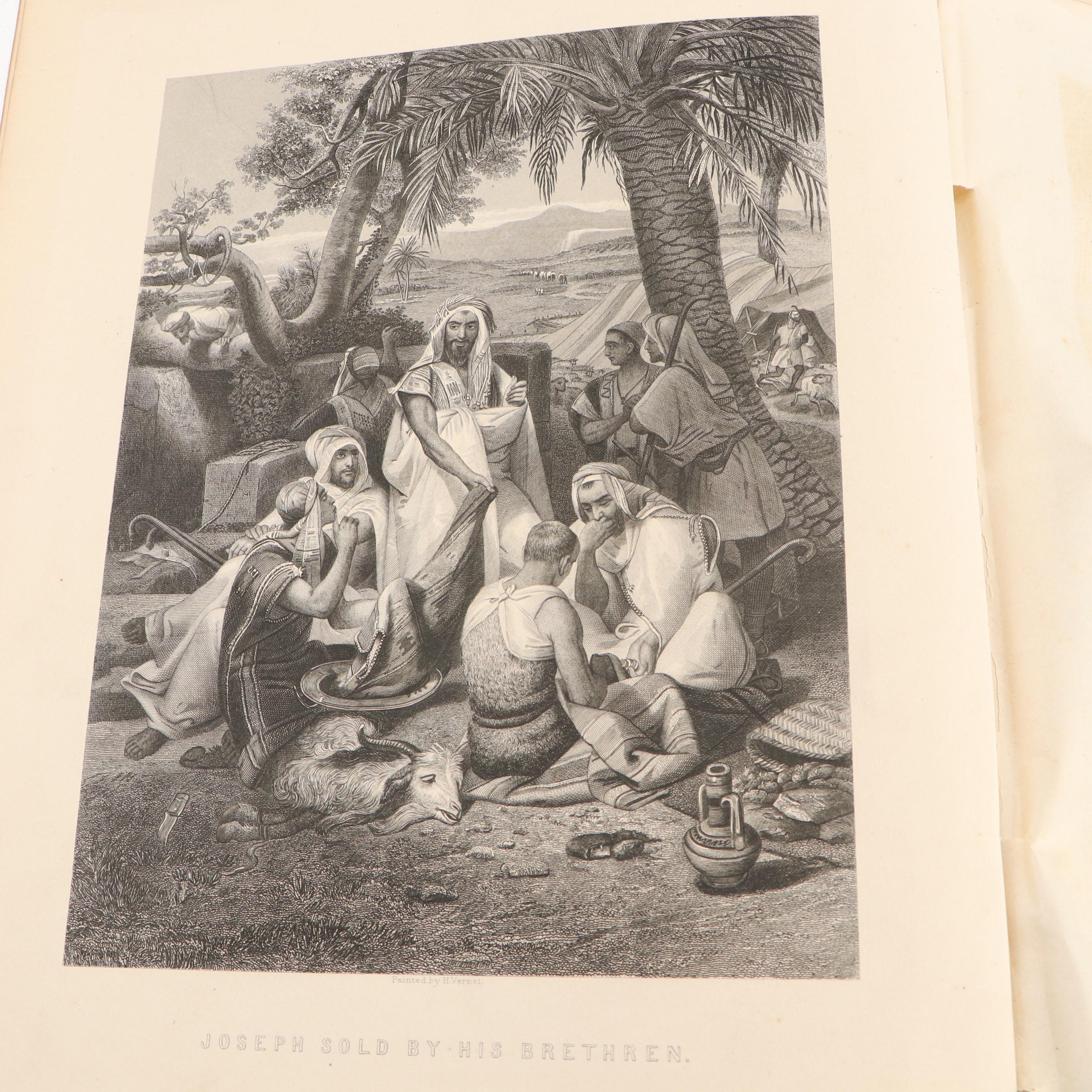 Illustrated Leather Bound Parallel-Column Edition Holy Bible