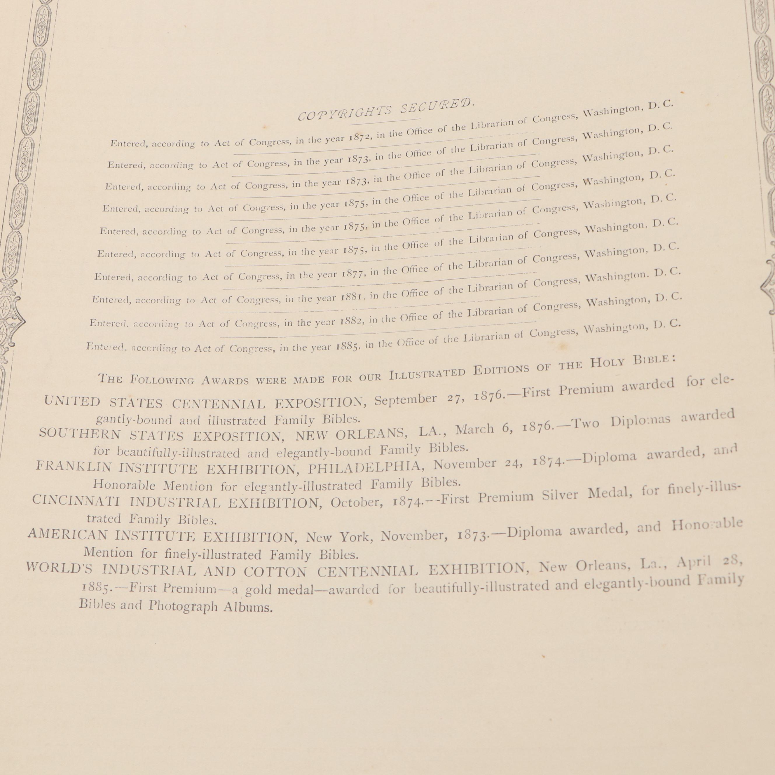 Illustrated Leather Bound Parallel-Column Edition Holy Bible