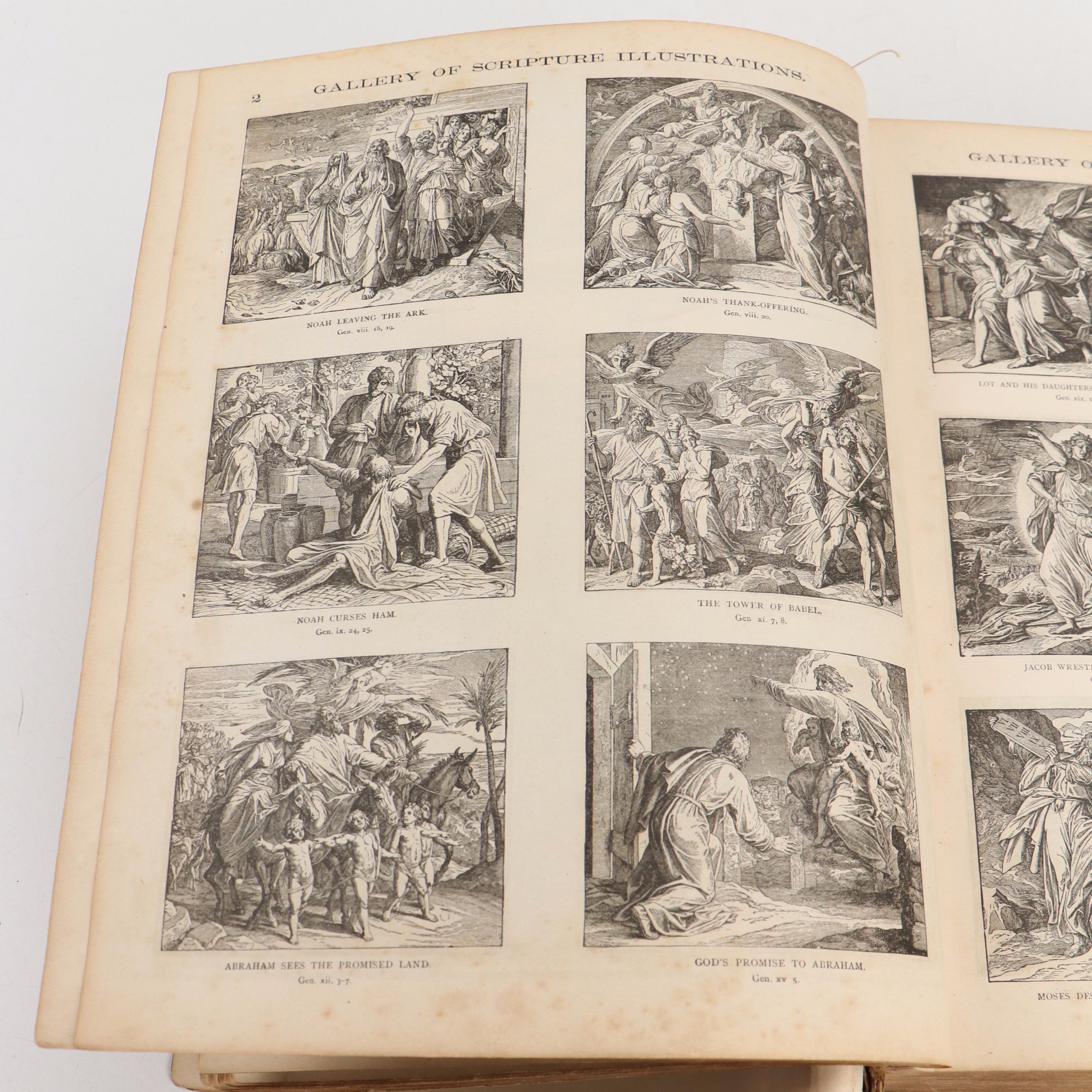 Illustrated Leather Bound Parallel-Column Edition Holy Bible