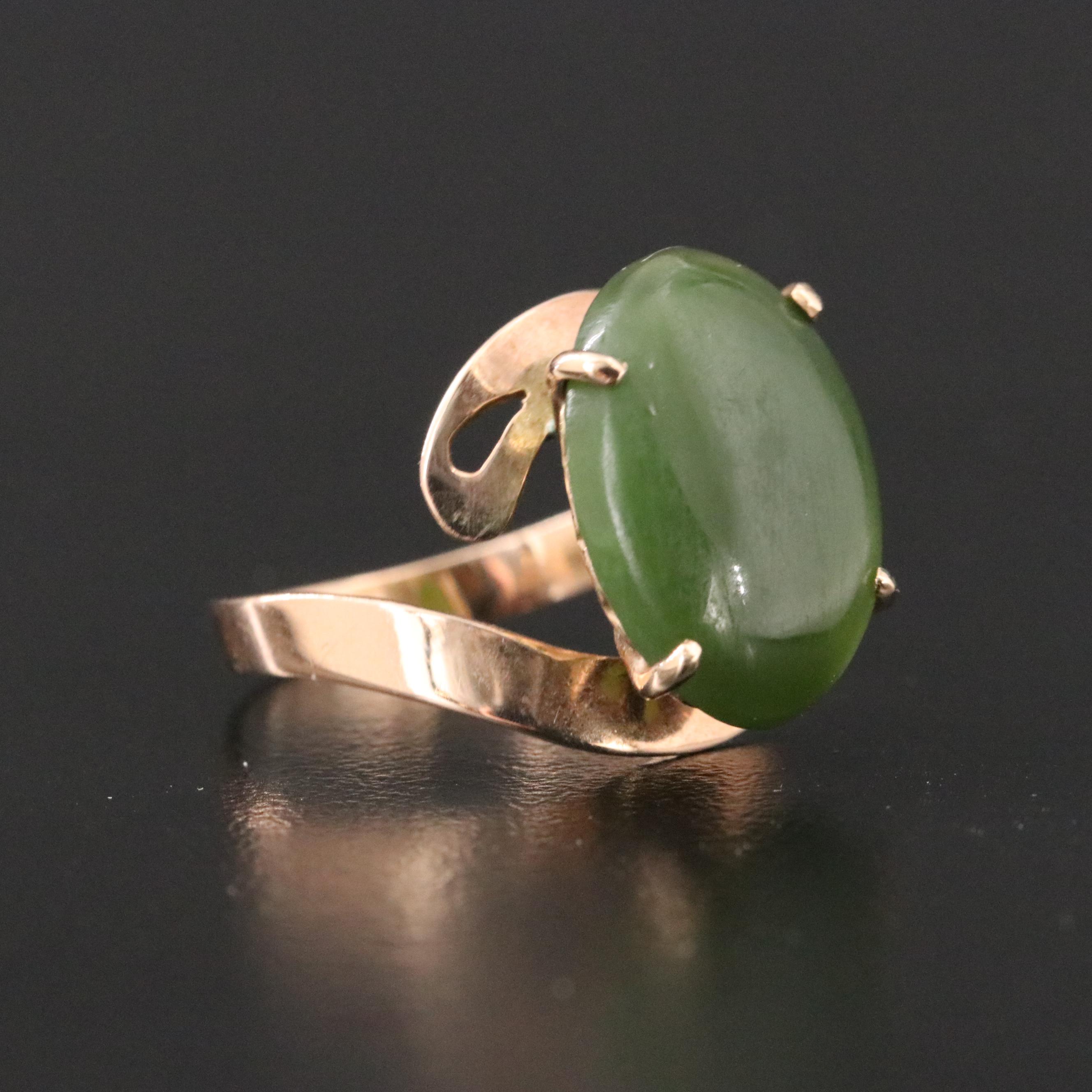 14K Nephrite Ring