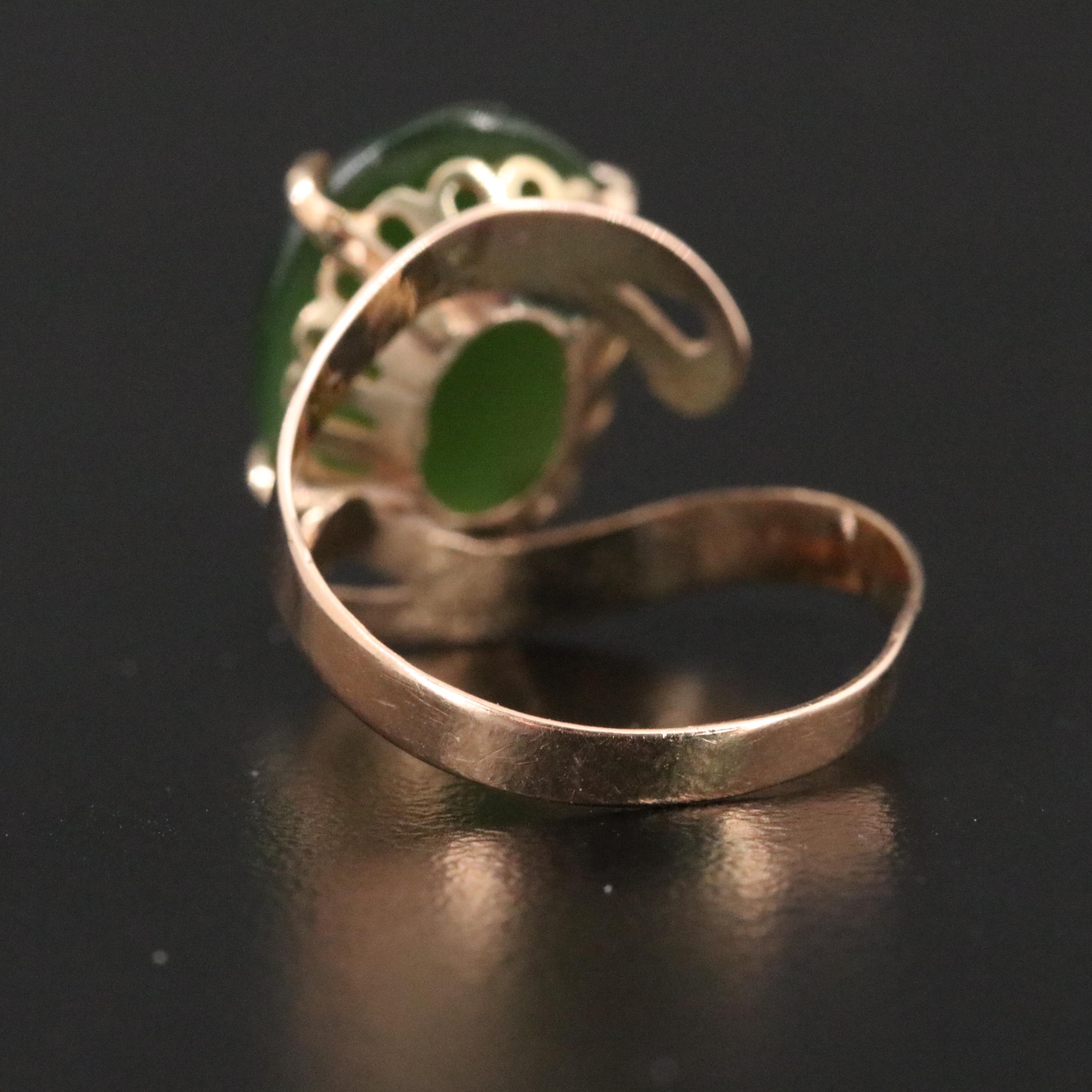 14K Nephrite Ring