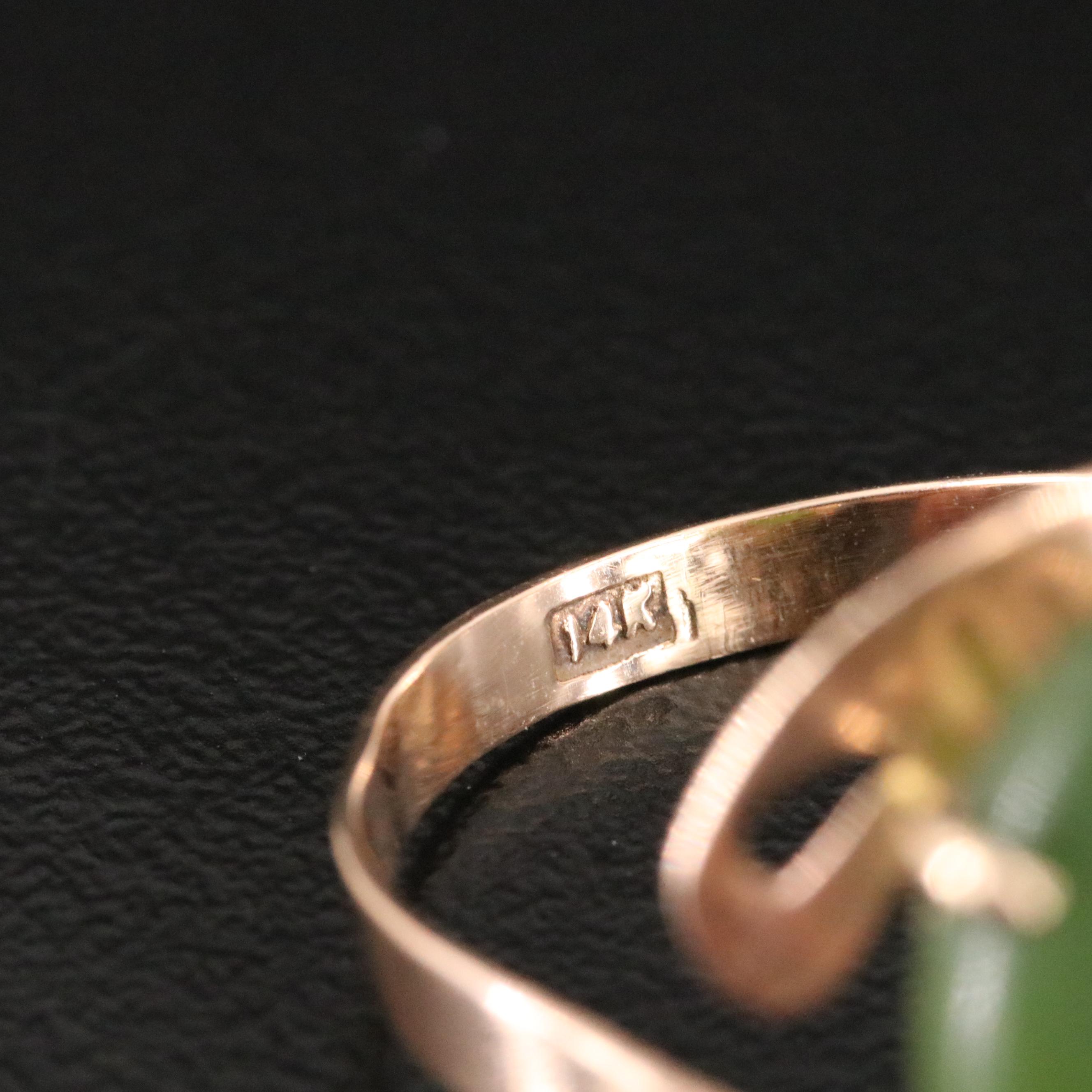14K Nephrite Ring