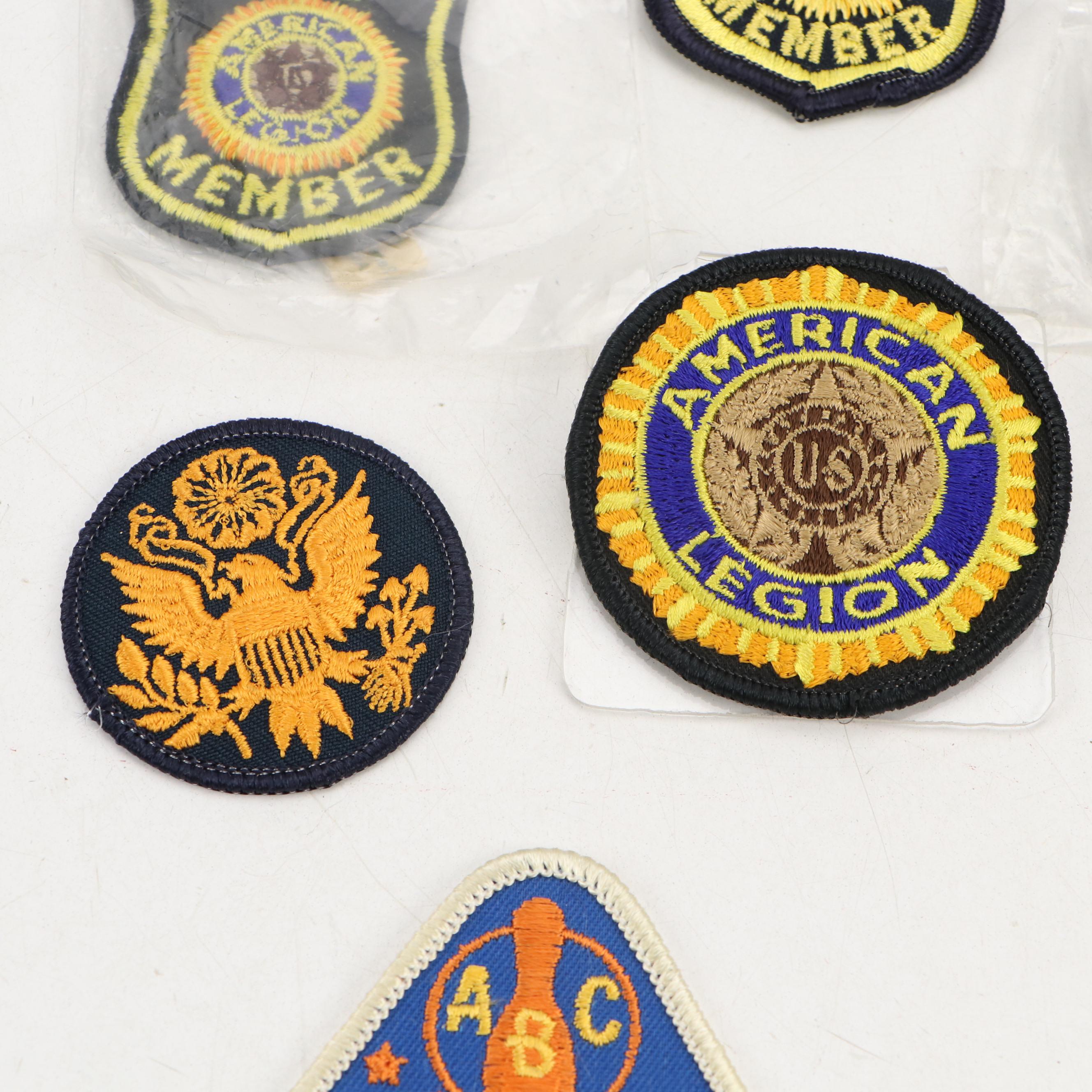 American Legion, U.S. Army and ABC Century Club Patches